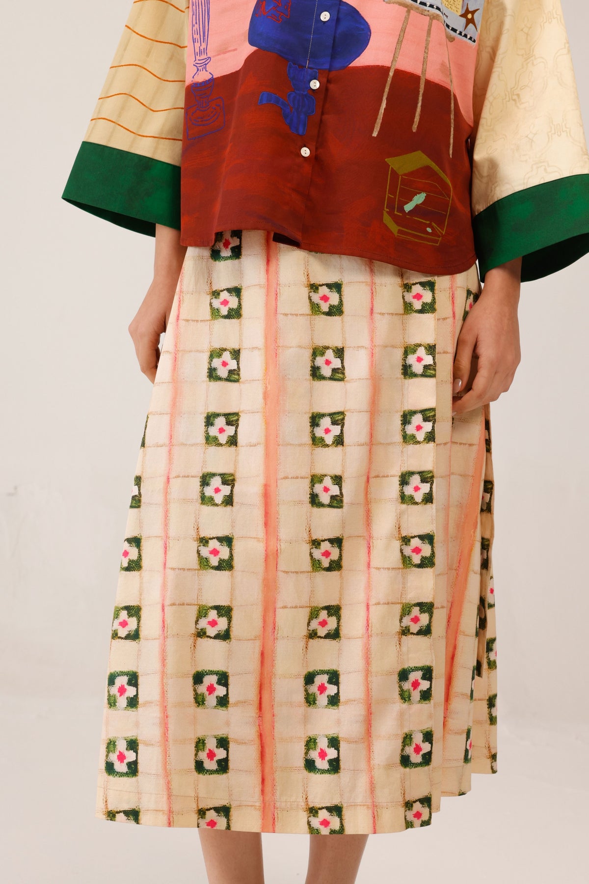 Tiles Wrap Skirt