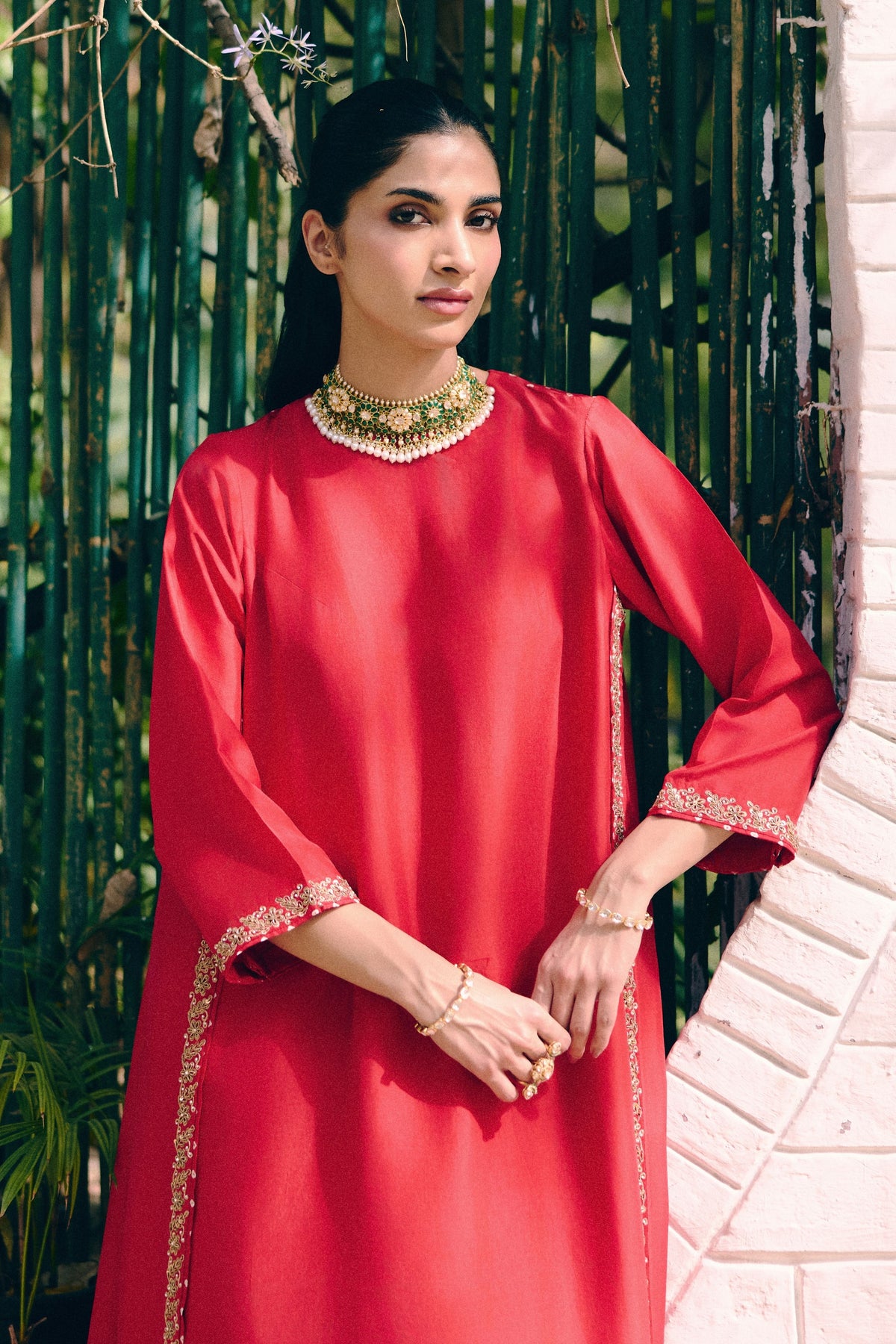 Whispers Bandhani Kurta Set