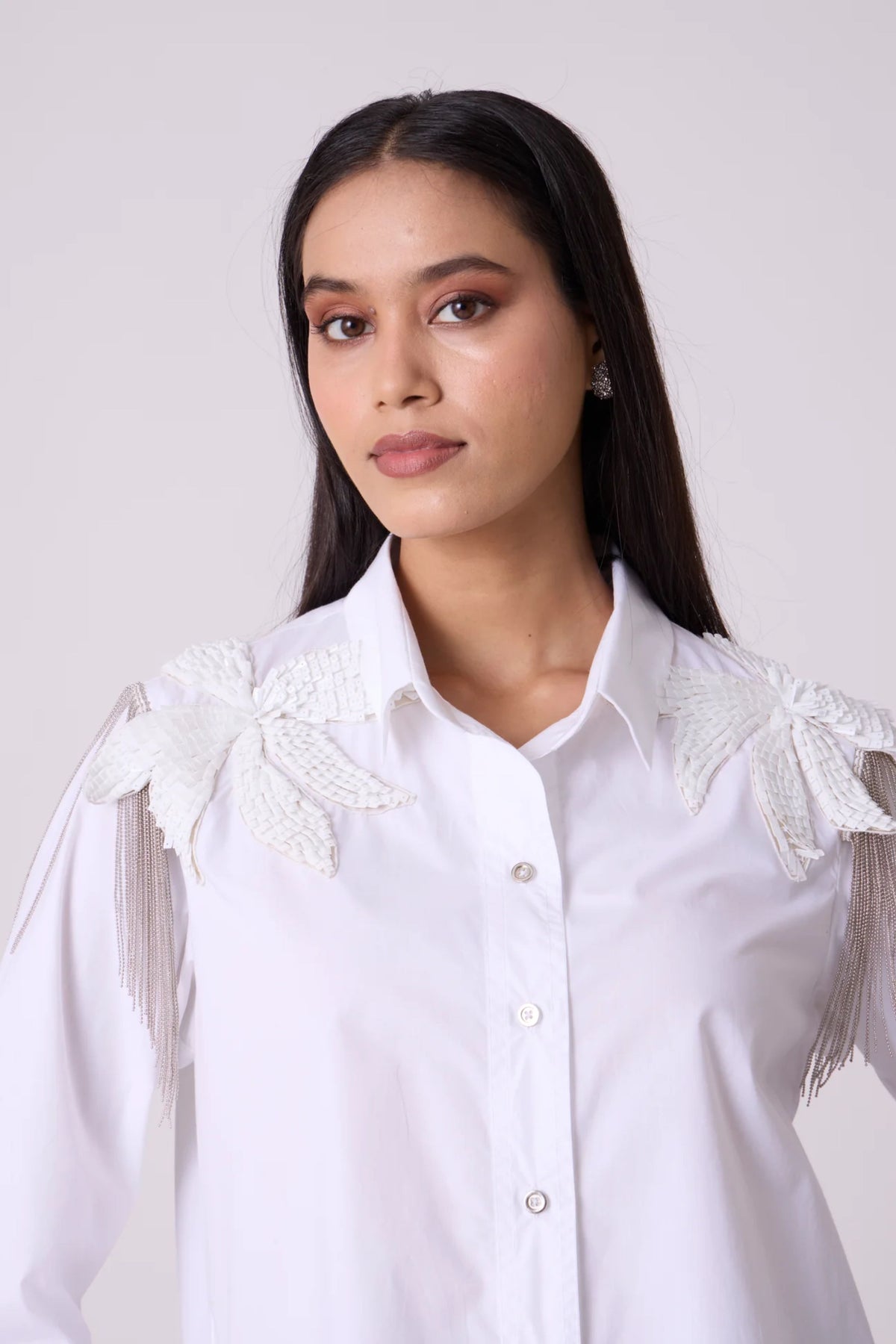 Jules Applique Bright White Shirt