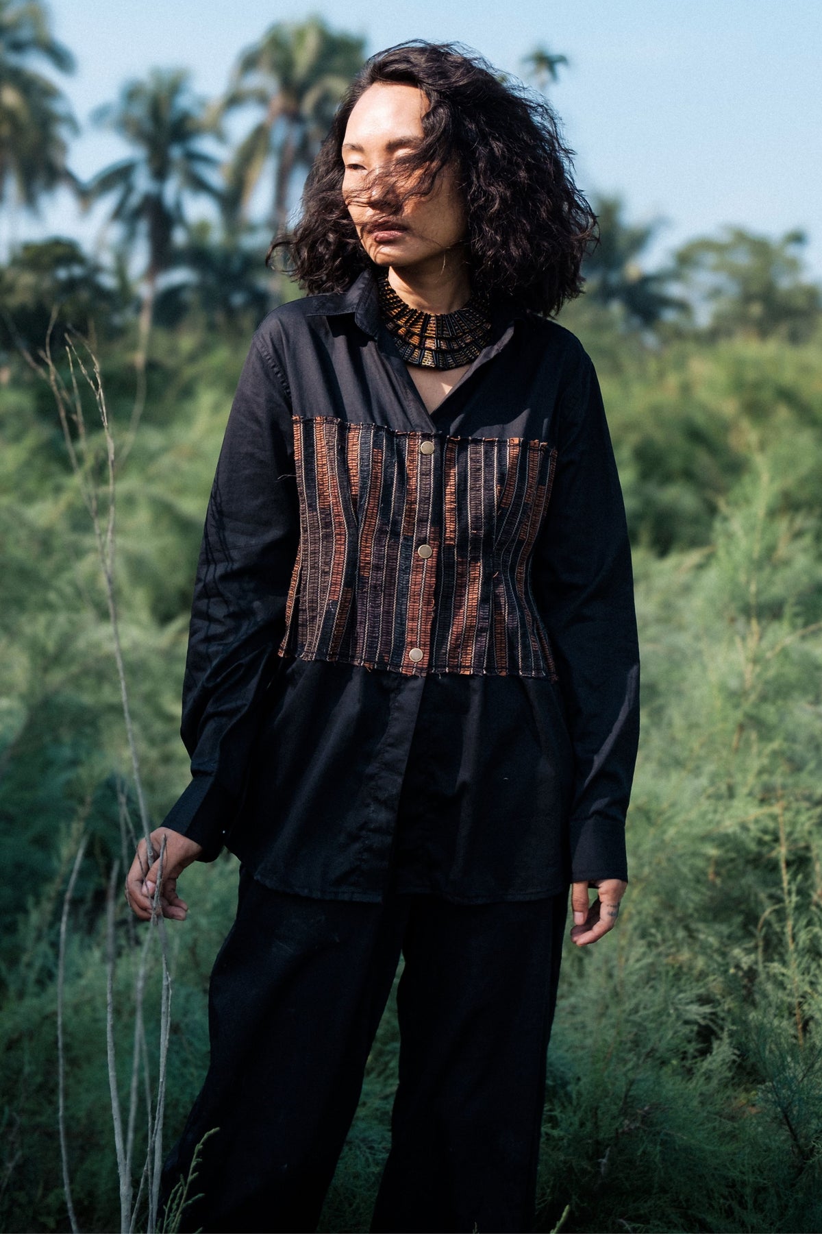 Upcycled Hunza Black Copper Shirt