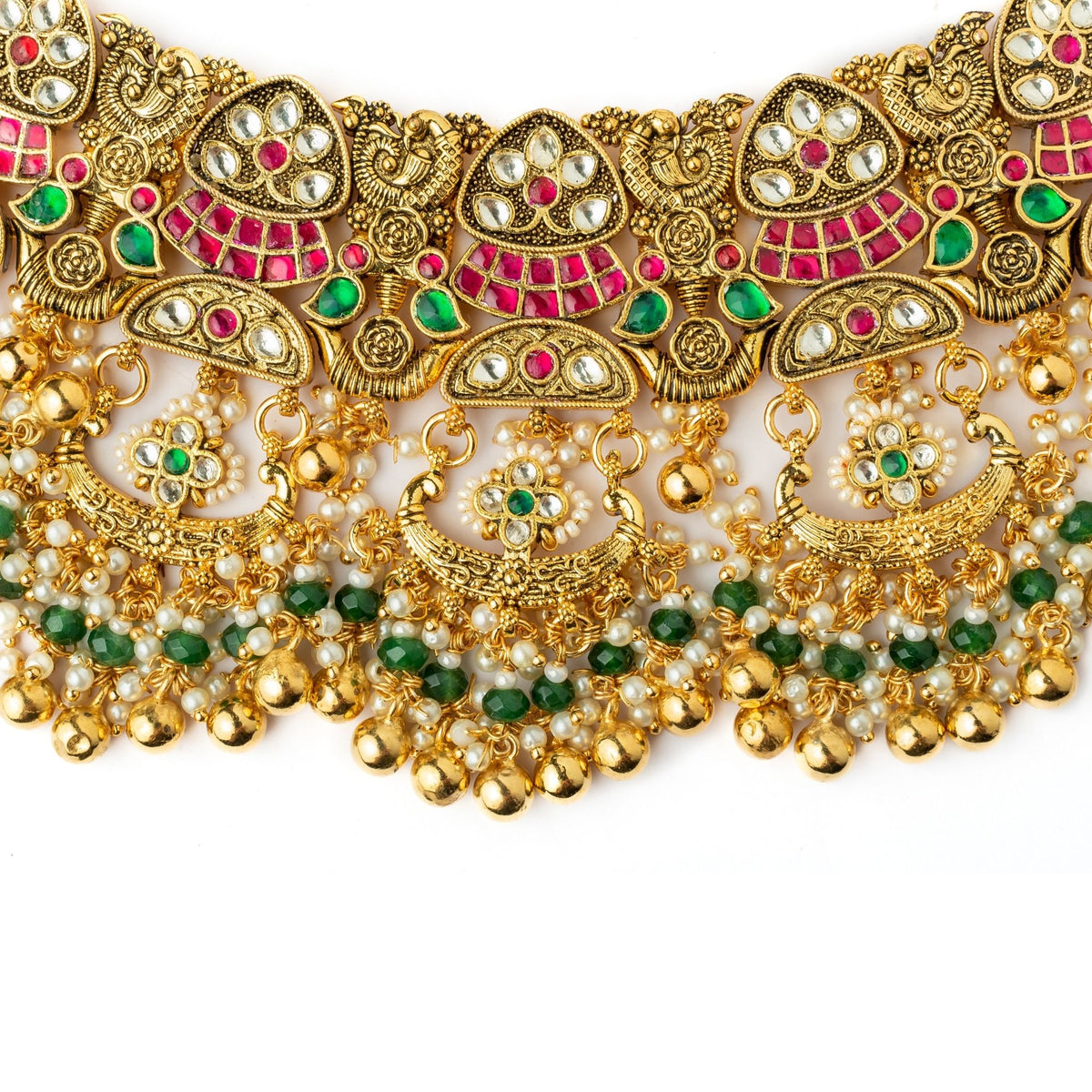 Gold Plated Multicolor Kundan Set