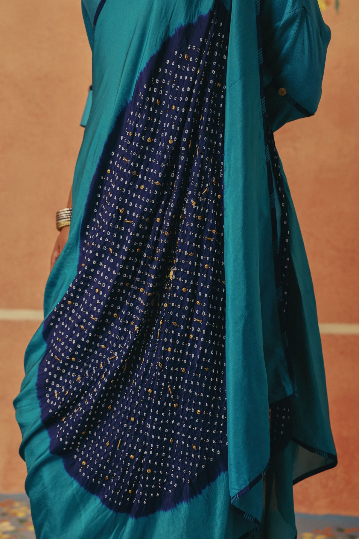 Neel Teal Drape Set