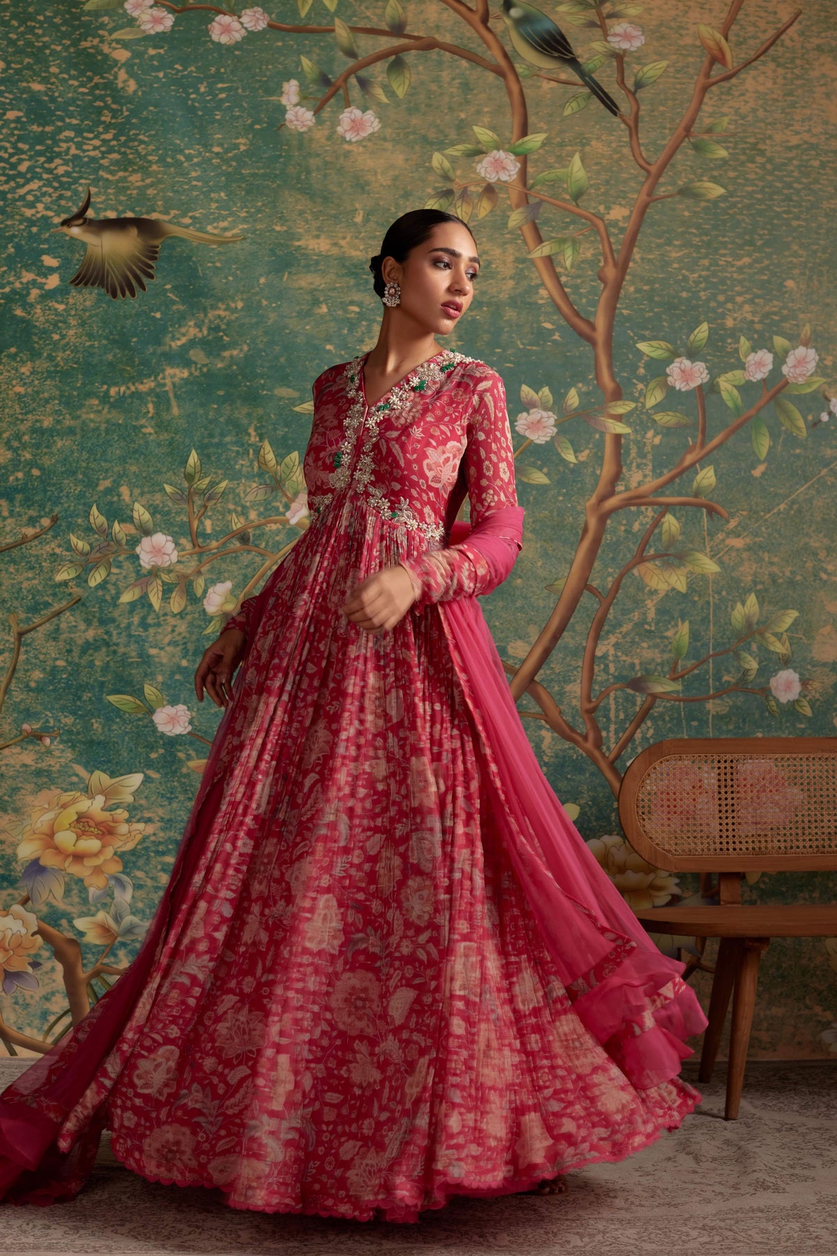 Flair Royal Fuchsia Anarkali Set