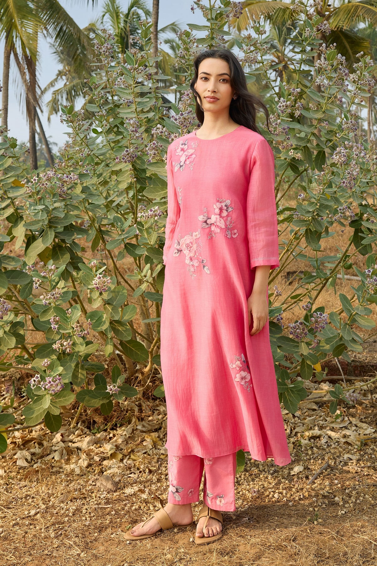 Rose Applique Tunic Set