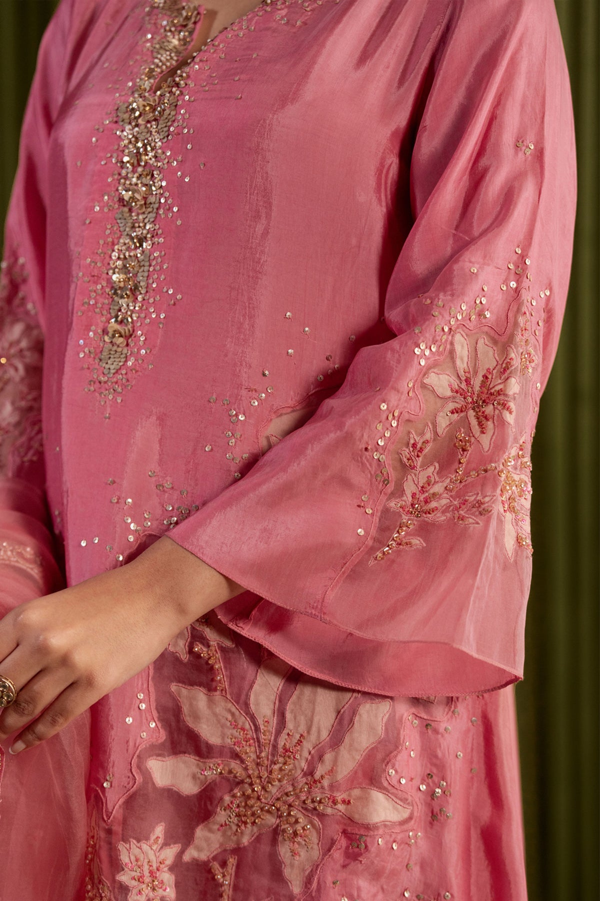 Rose Pink Magnolia Kurta Set