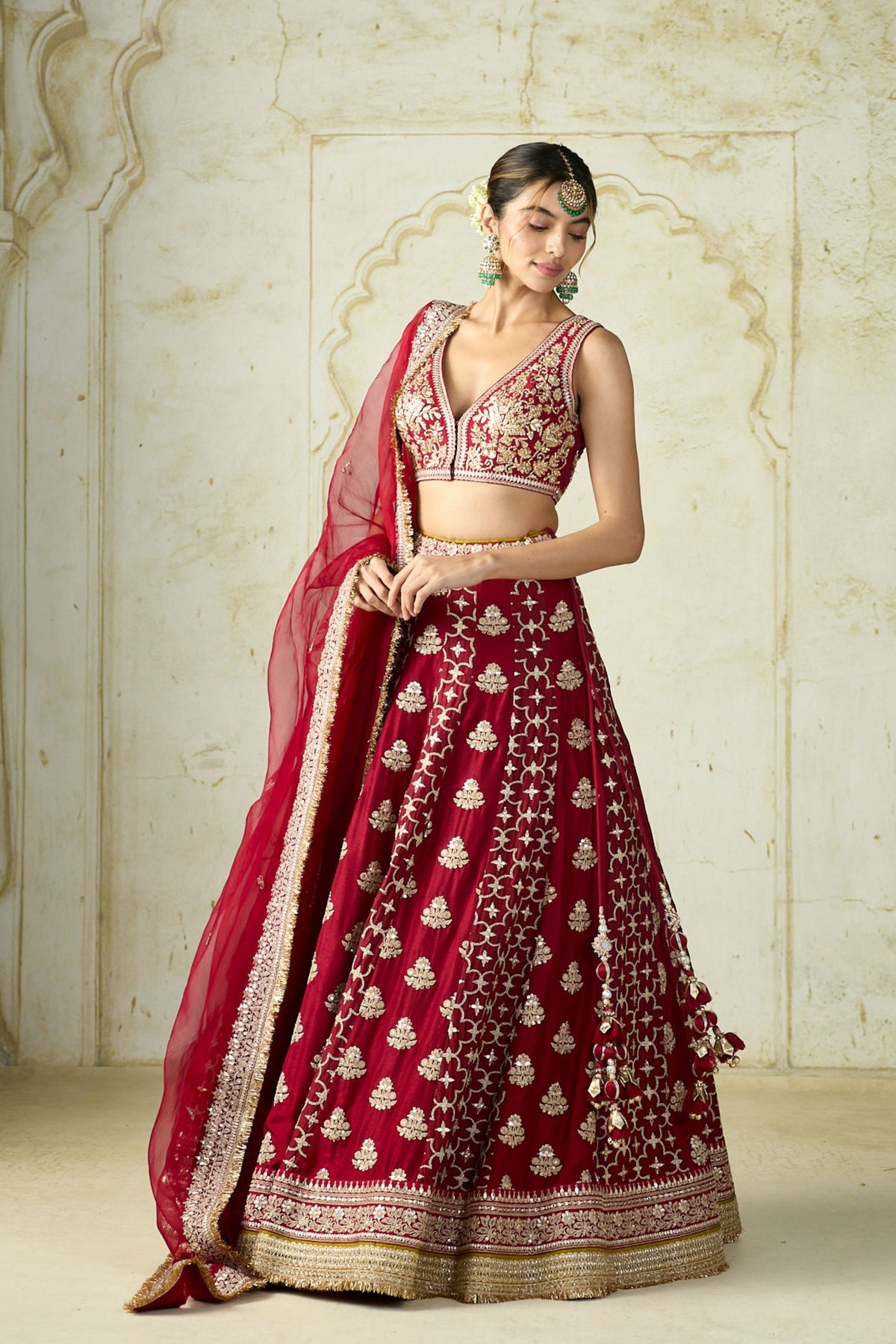 Red Ayat Lehenga Set