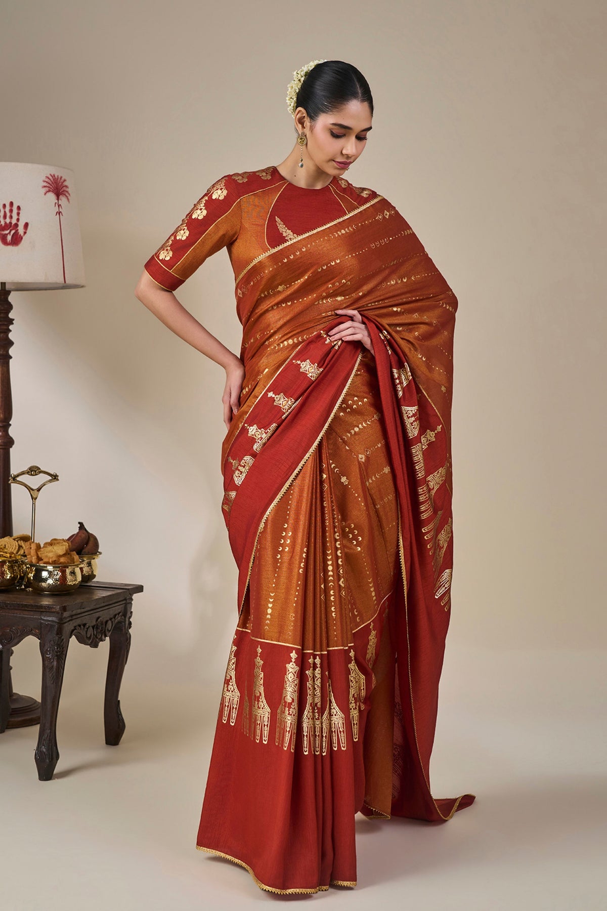Rust The Heirloom Saree