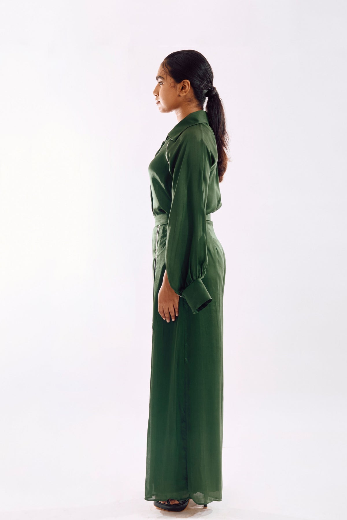 Green Panneled Co-ord Set