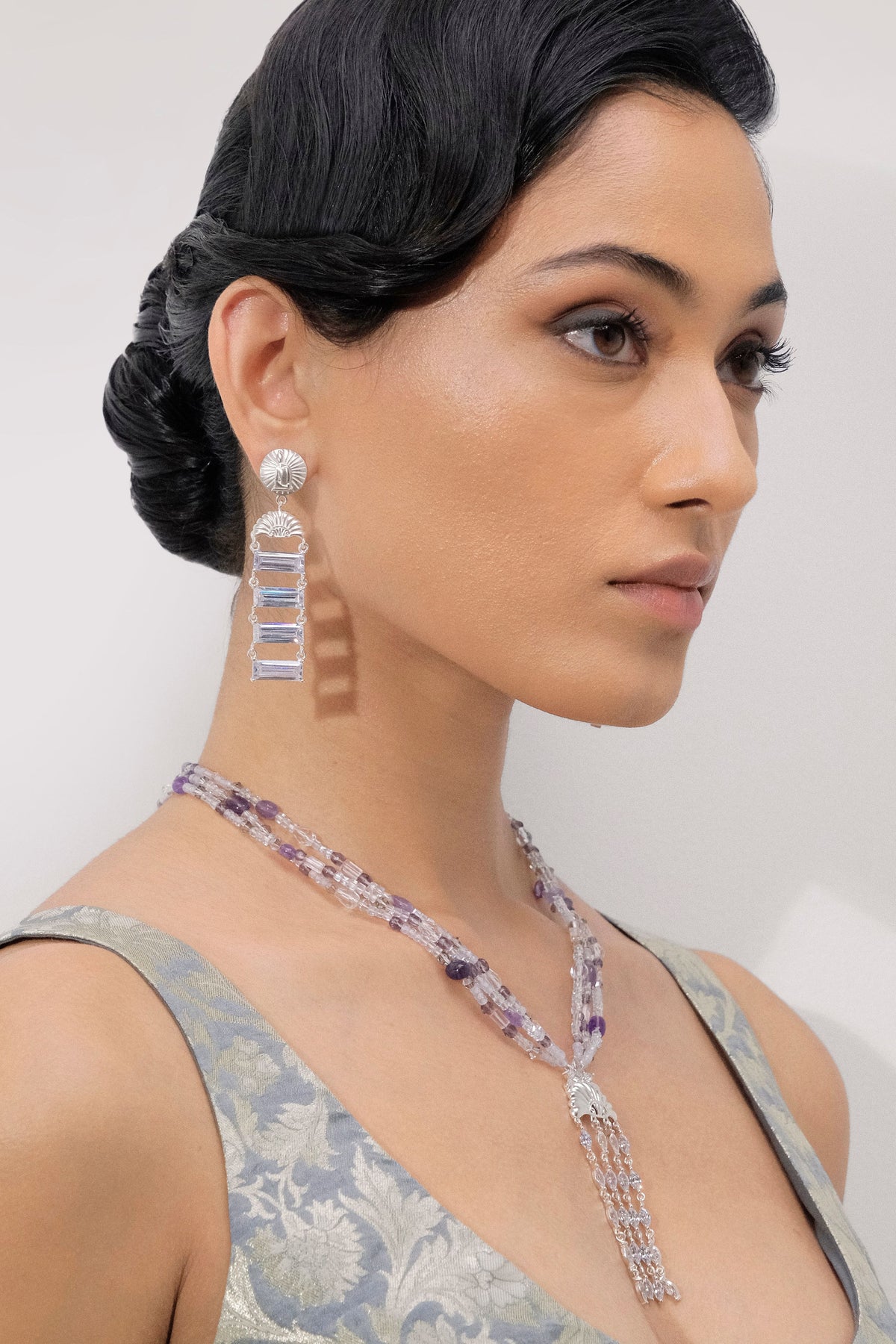 White Marine Treasure Earrings