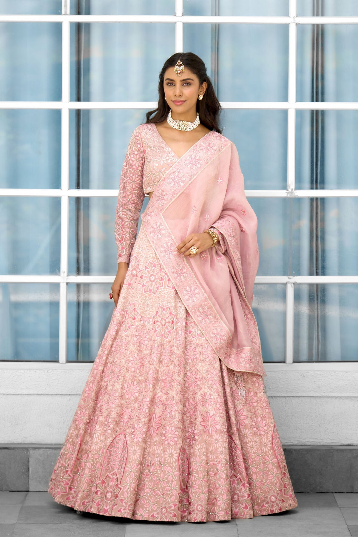 Blush Blossom Lehenga Set
