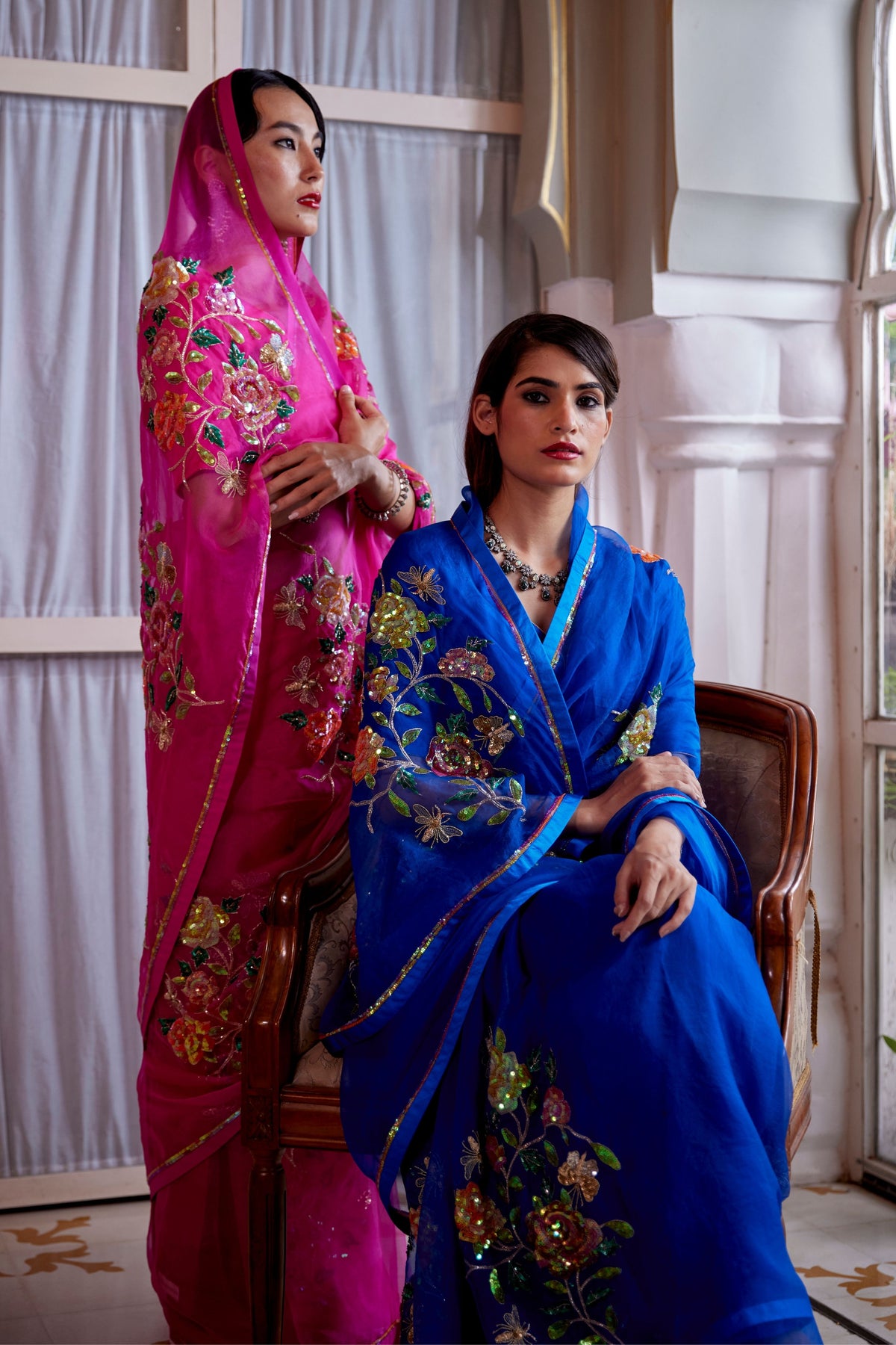 Raziya Hot Pink Saree