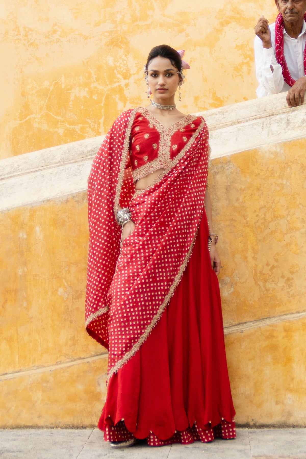 Bandhani Lehenga Saree