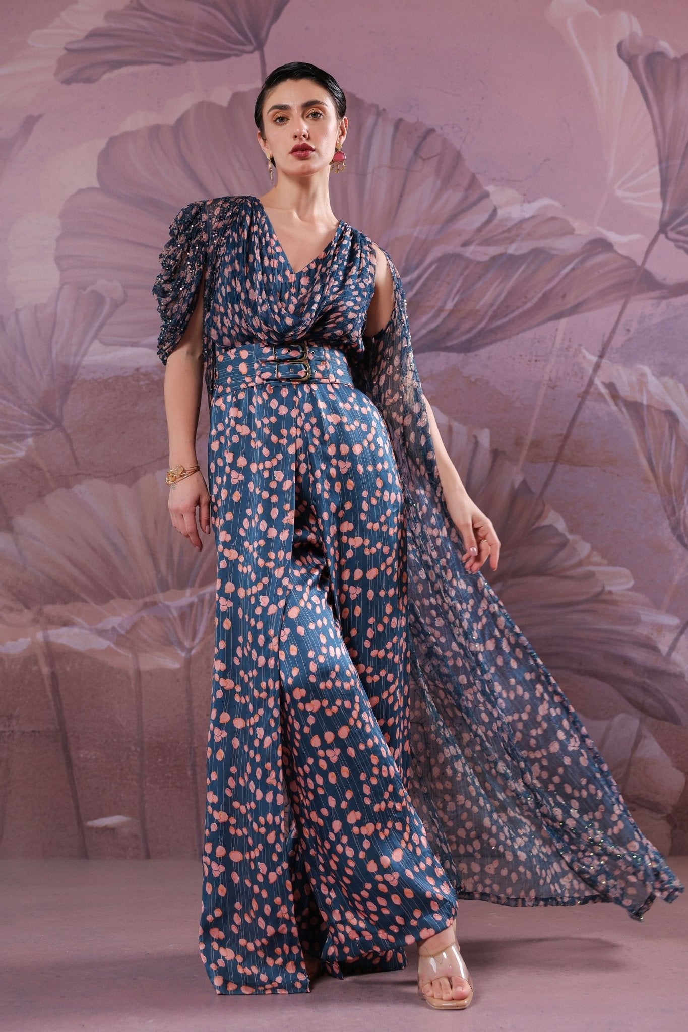 The Telegraph Cowl Jumpsuit - Pallavi Jaipur - Elahe