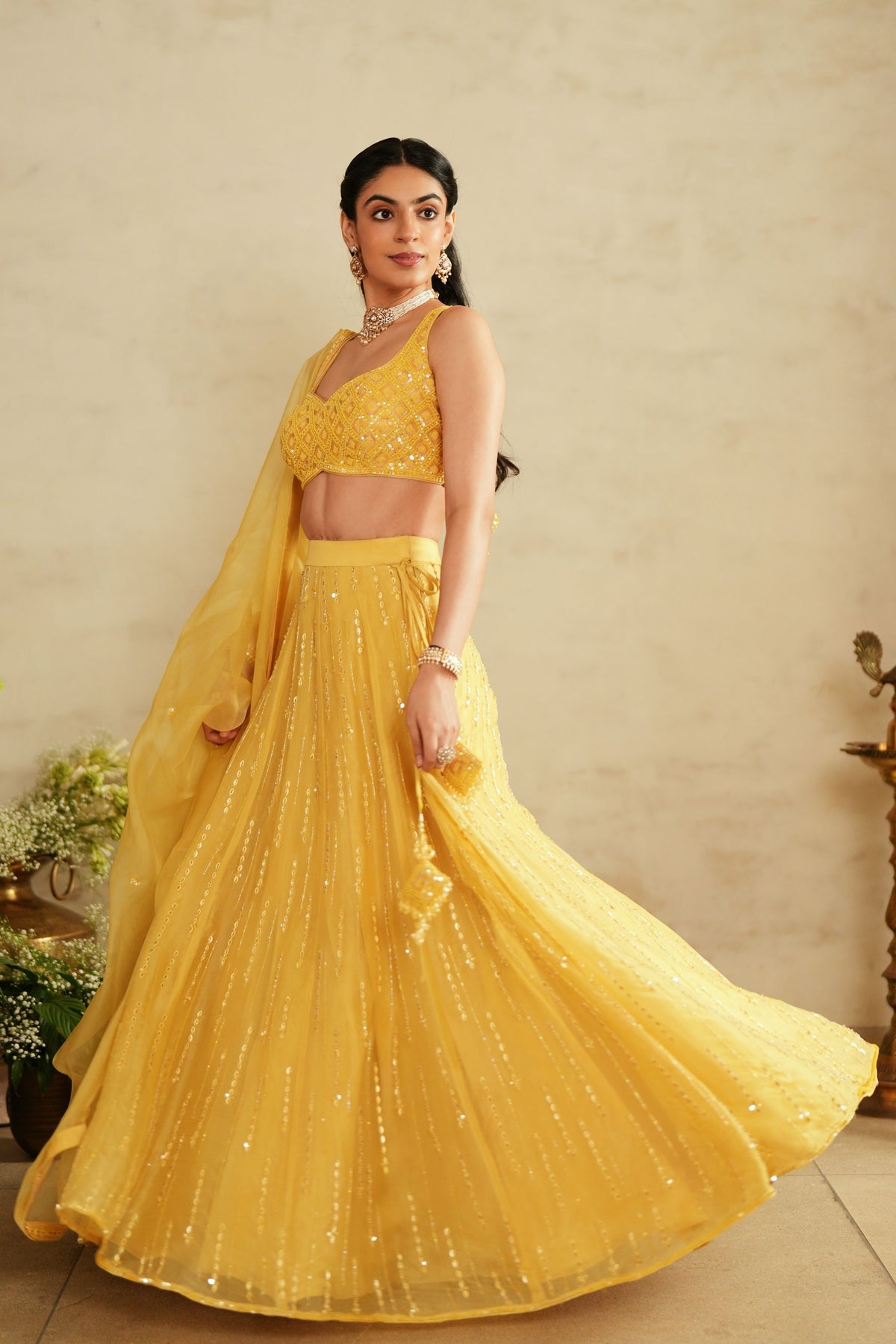 Lemon Yellow Lehenga Set