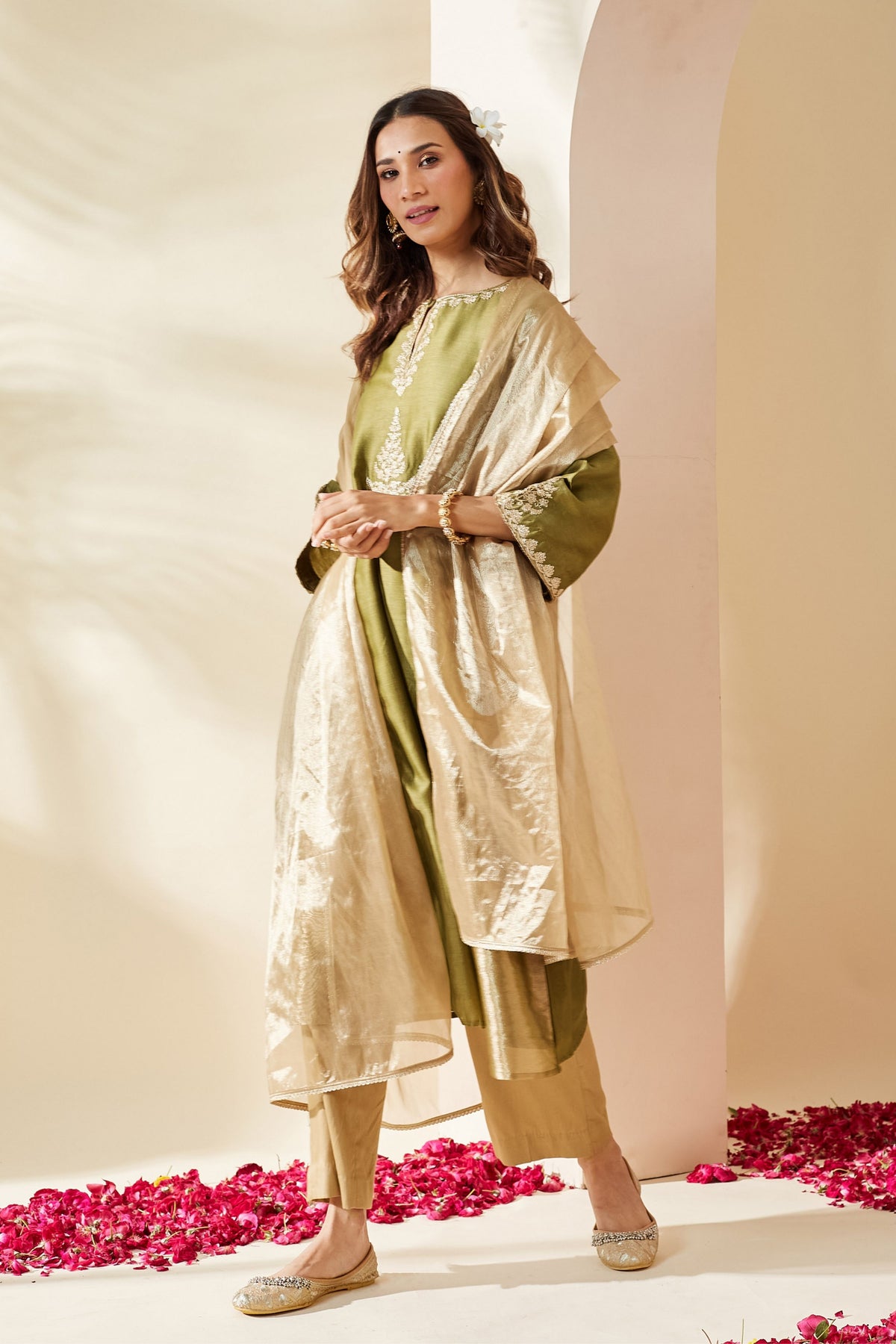 Olive Green Mehreen Kurta Set
