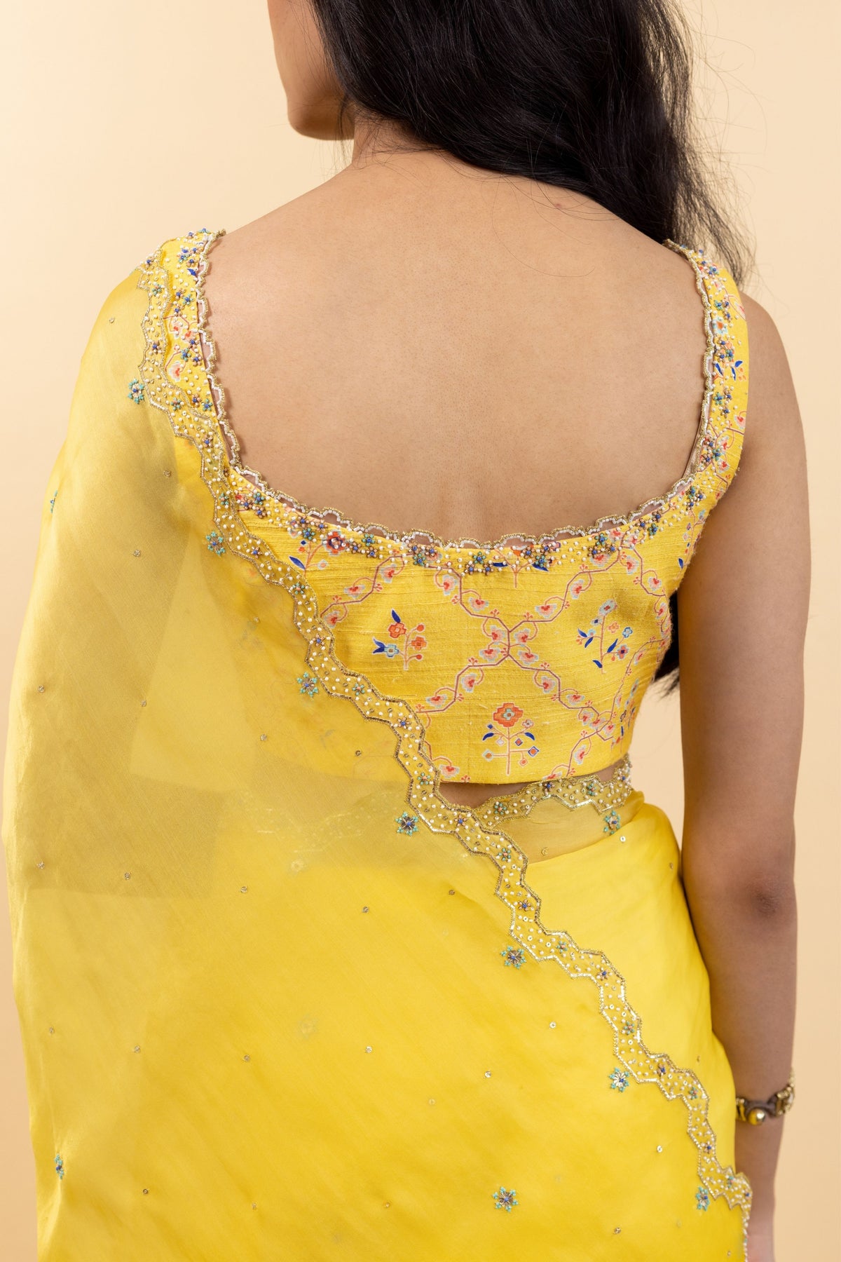 Chrome Yellow Chokor Blouse Set