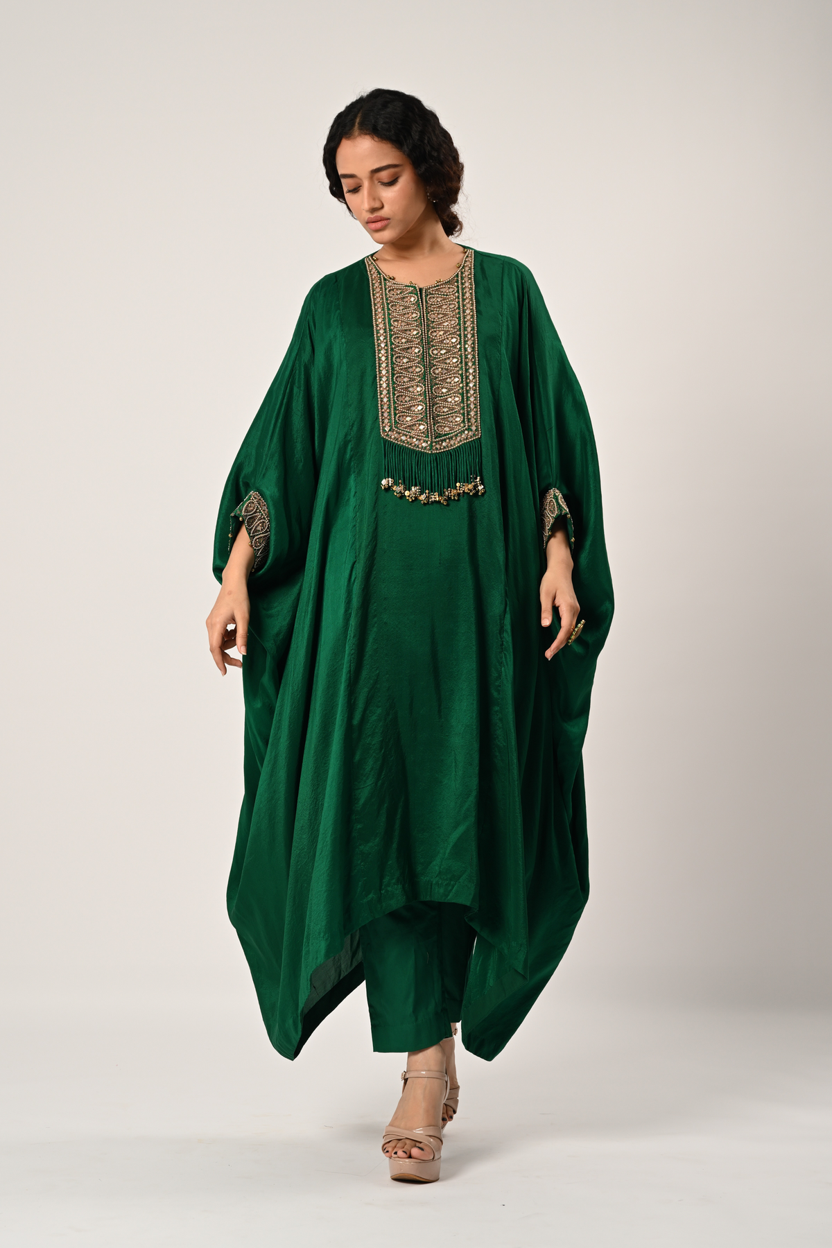 Emerald Green Kaftan Set