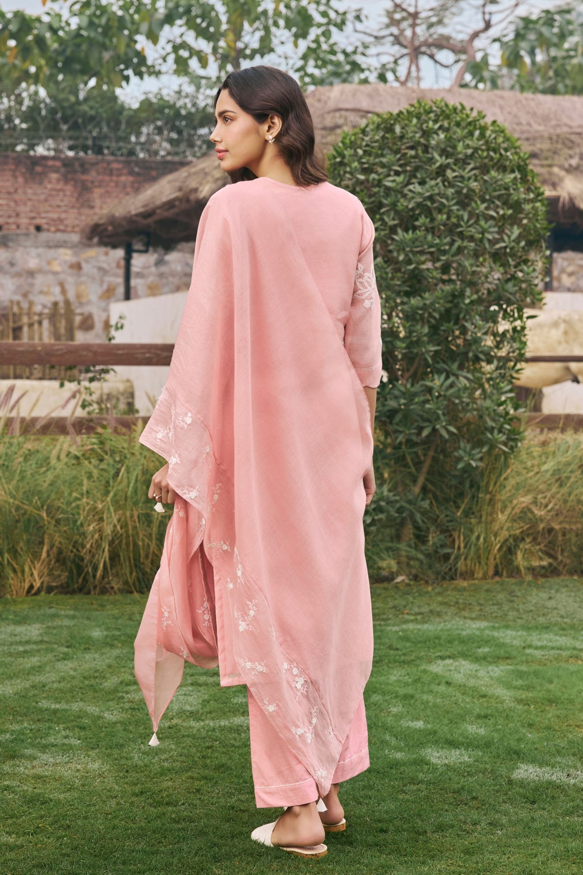 Tulip Floral Applique Kurta Set