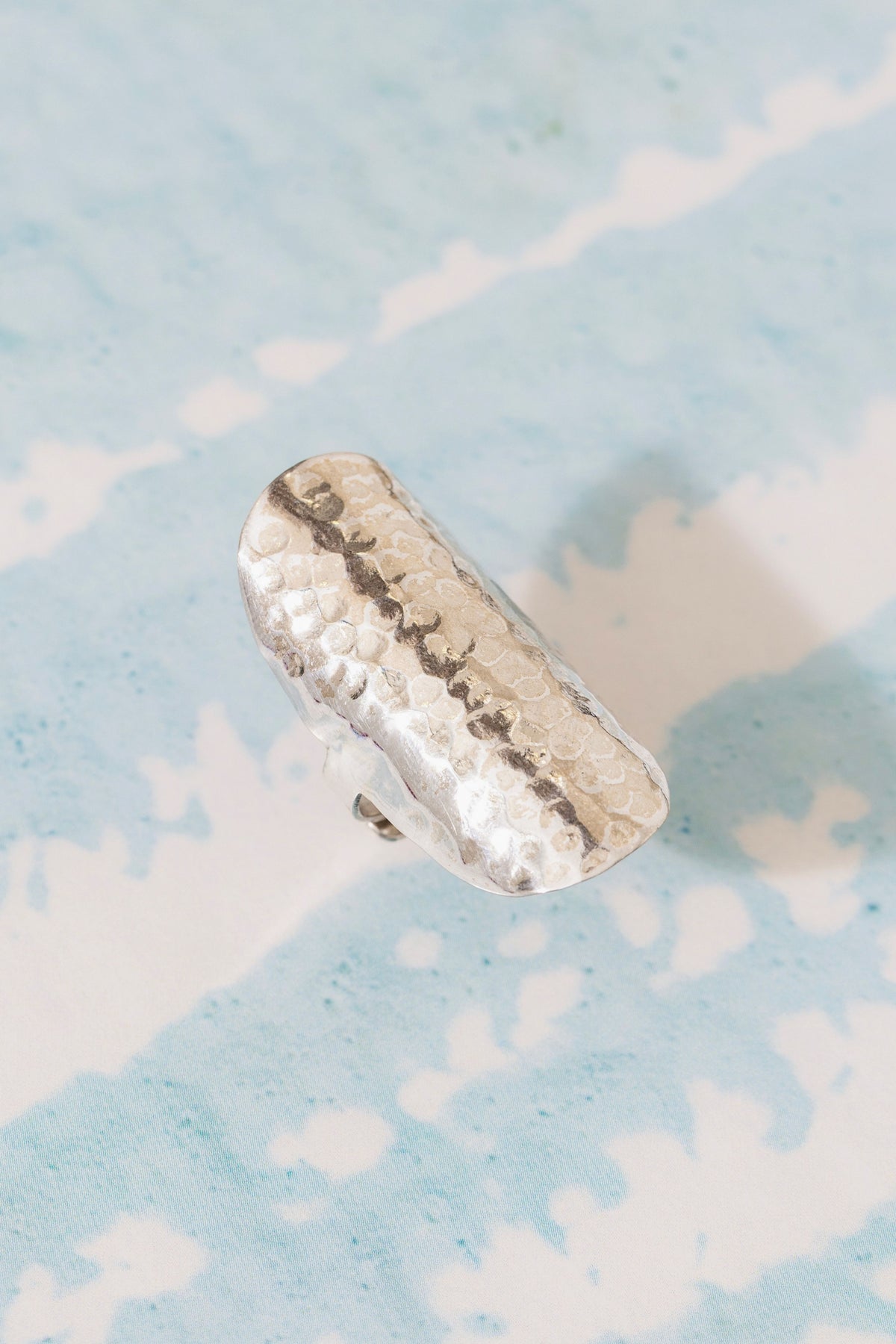 Hammered Long Ring