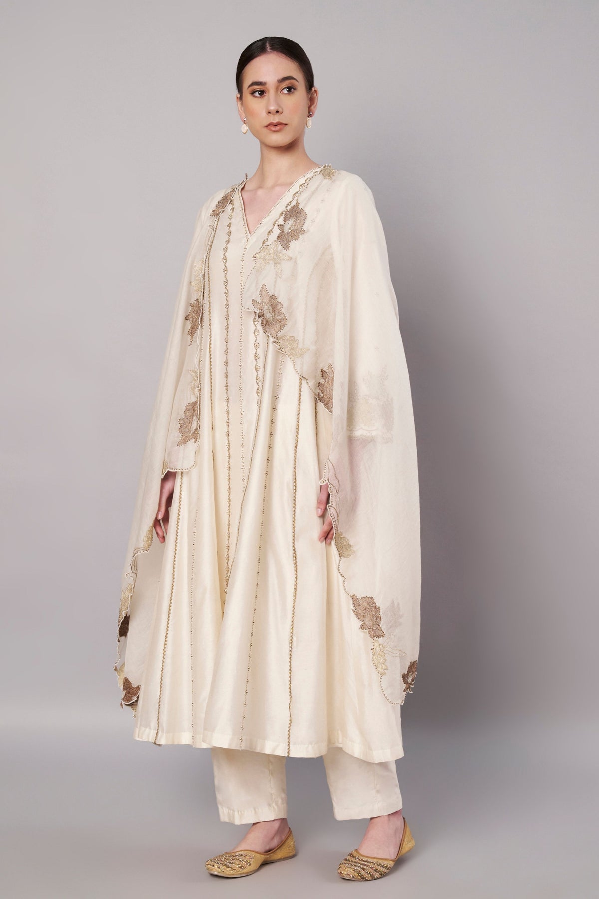 Spring Halo Ivory Anarkali Set