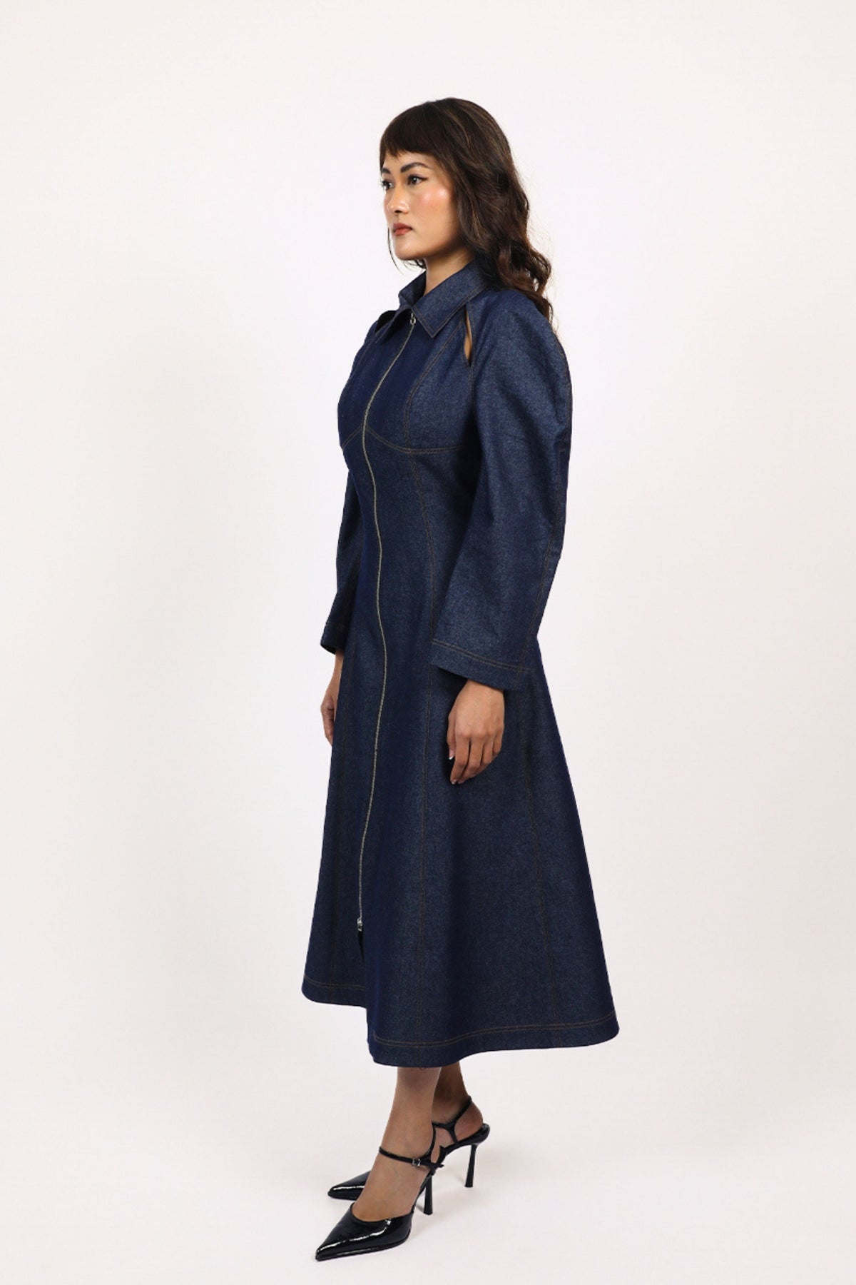 Denim Zip Dress