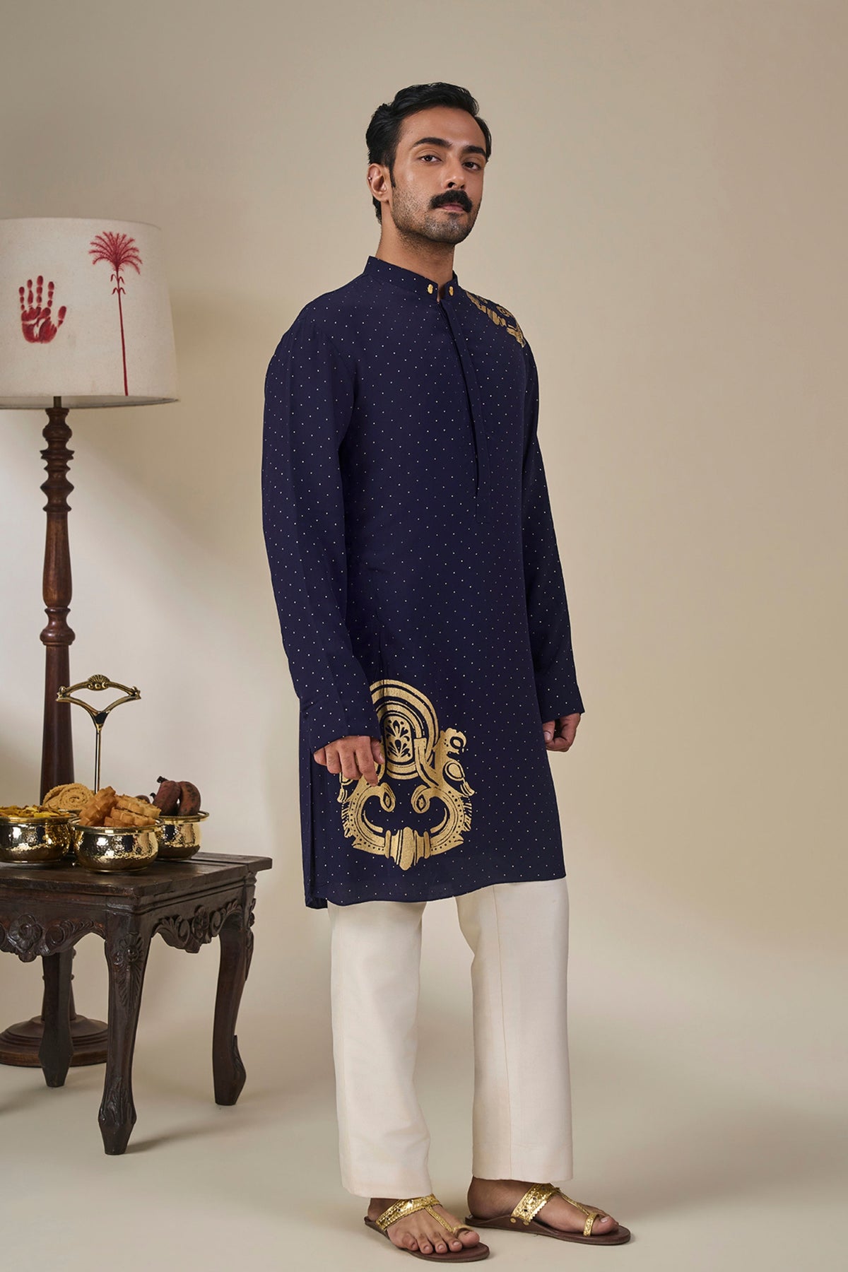 Midnight Blue Astral Arch Kurta Set