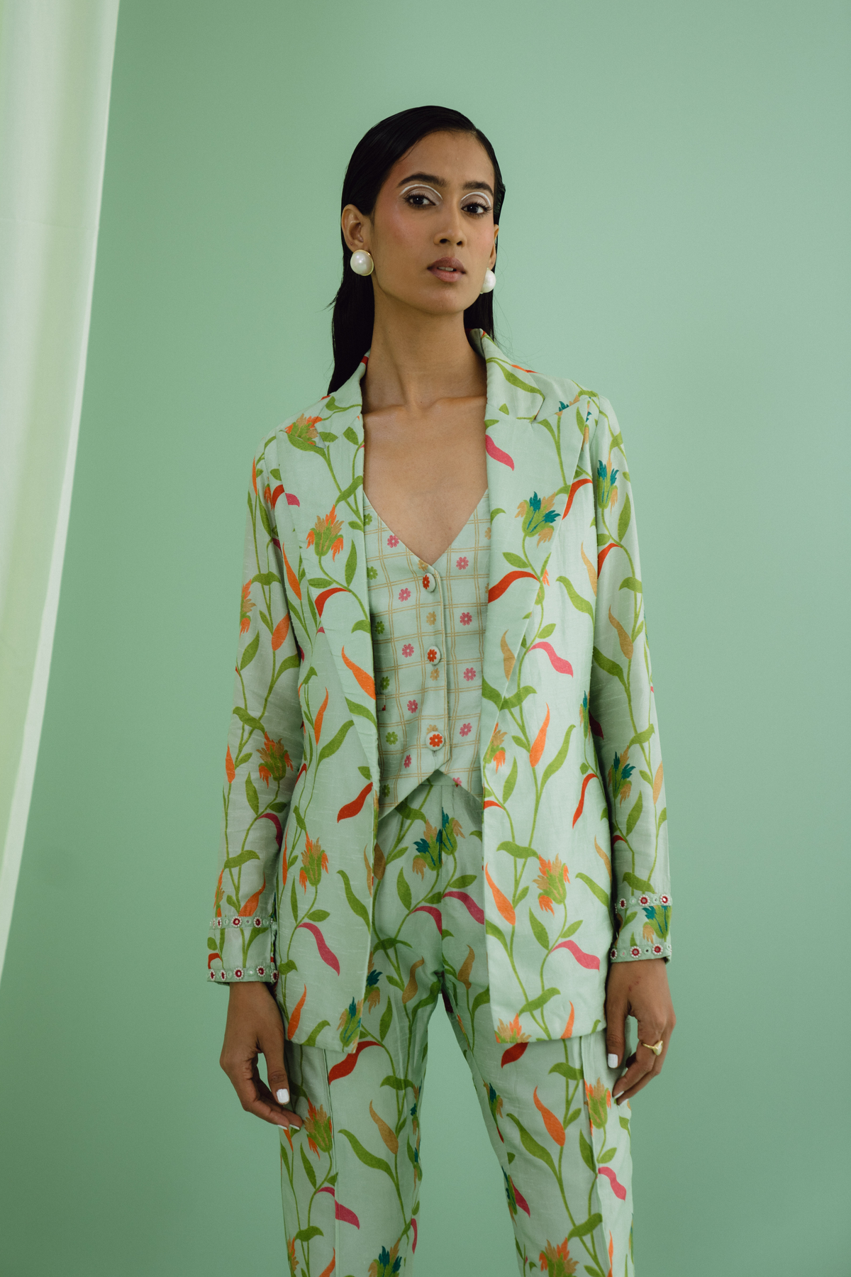 Green Pantsuit Set