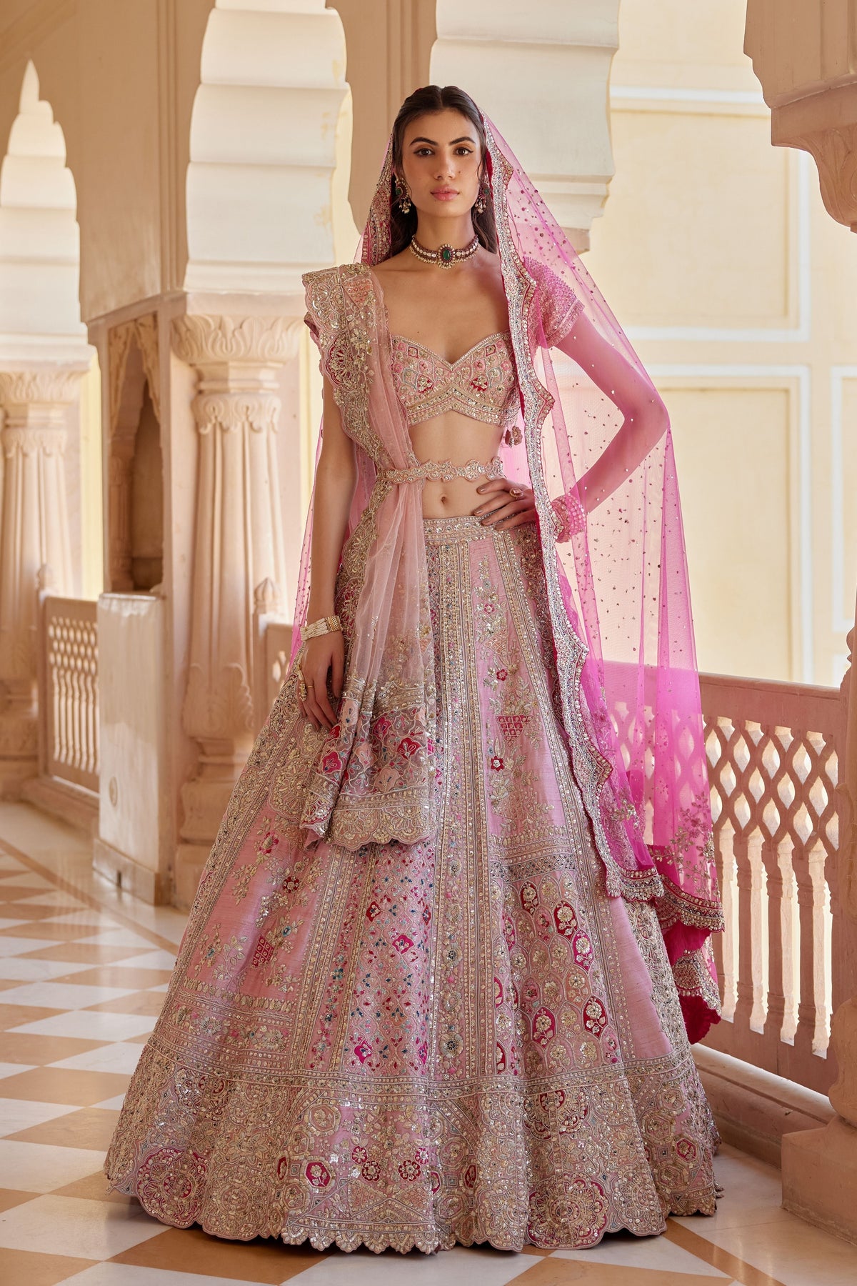 Tea Rose Bridal Lehenga Set