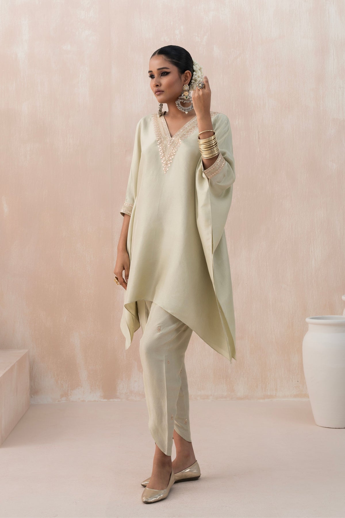 Mint Green Kaftan Set