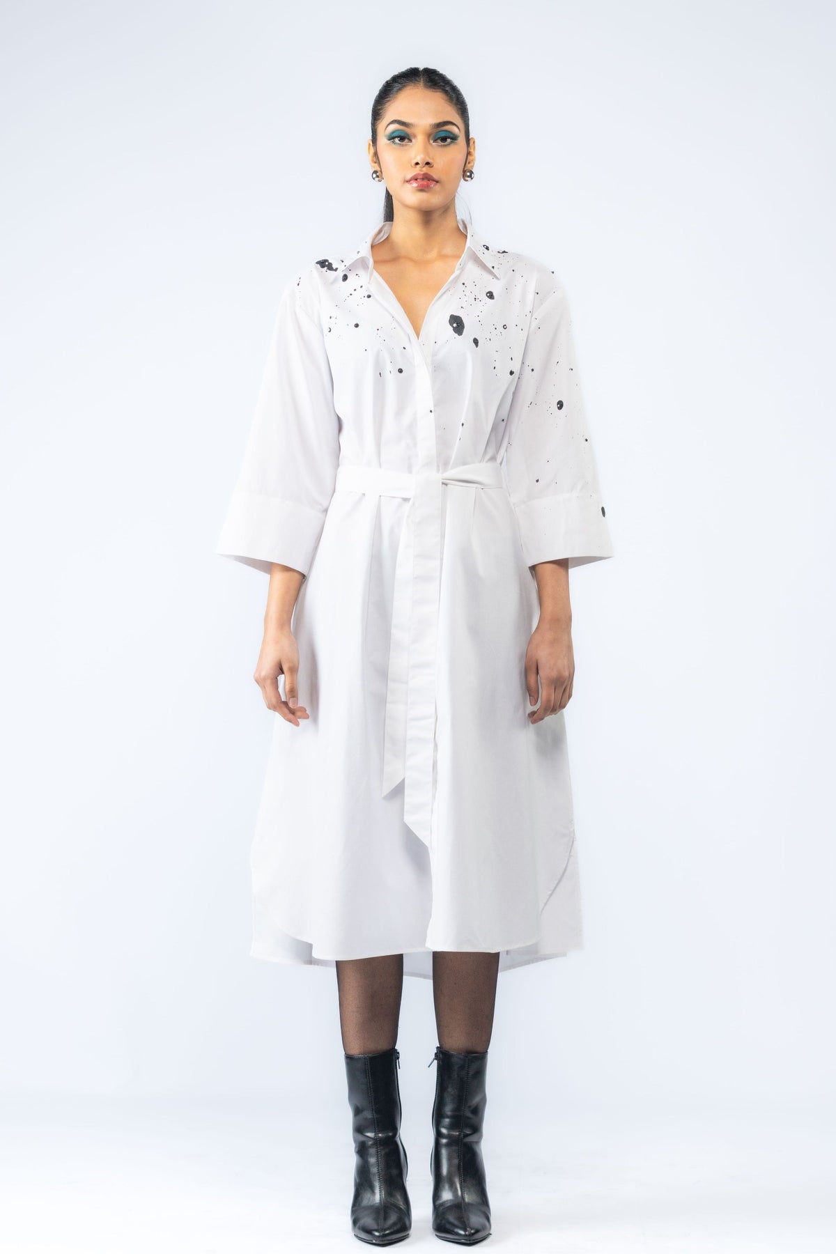 Hand Painted Dress With Belt