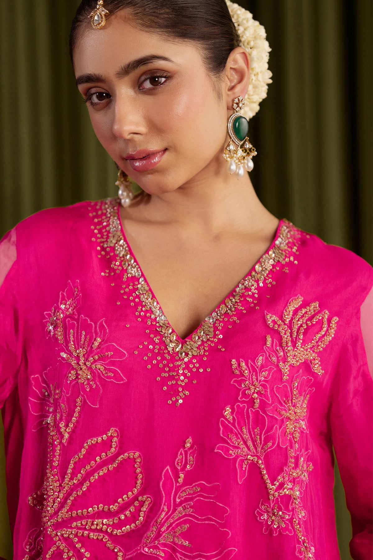 Hot Pink Sharara Set