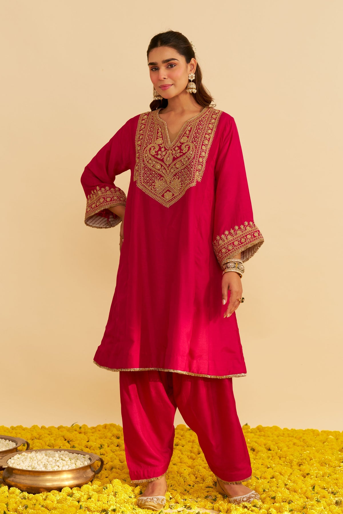 Mehza Pink Salwar Set