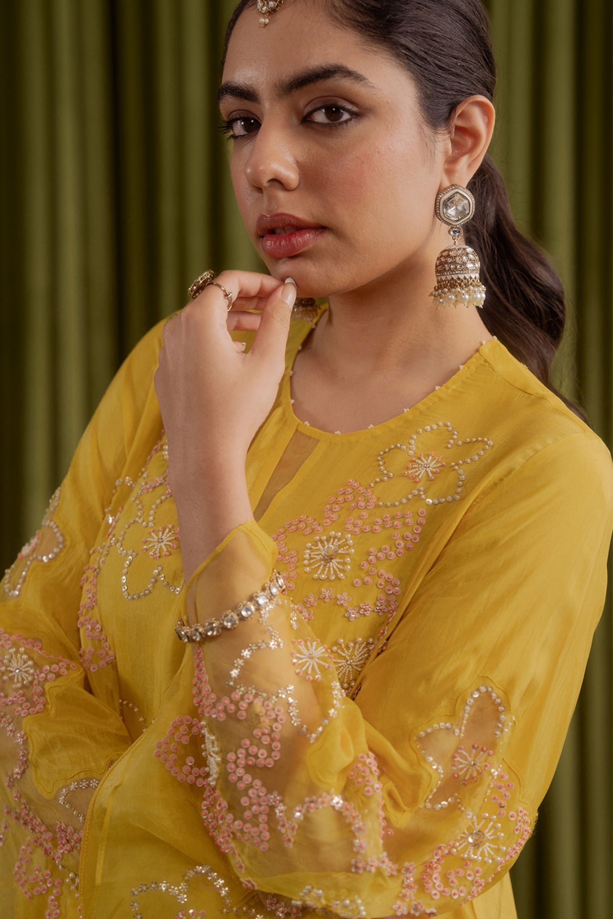 Mango Embroidered Sharara Set