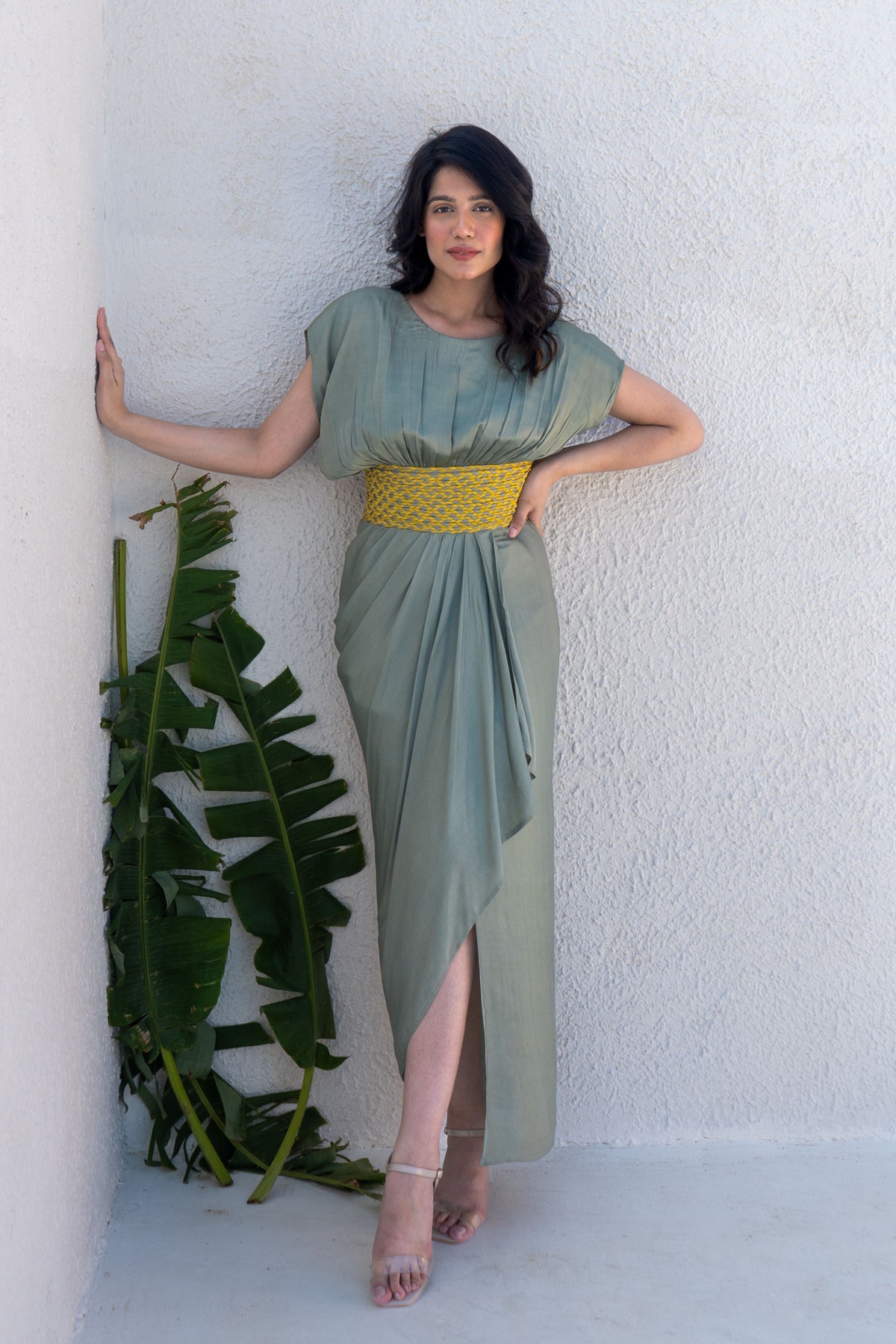 Yellow-green Cocktail Gown