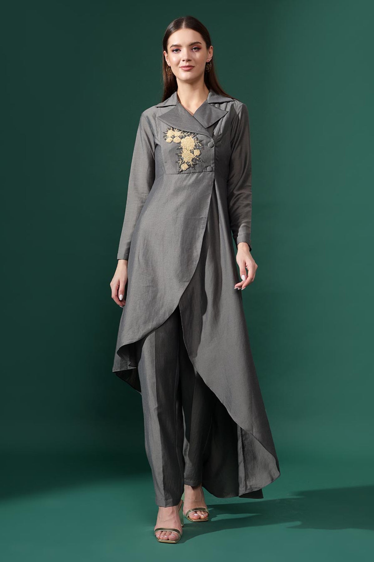 Grey Tunic Pant Set