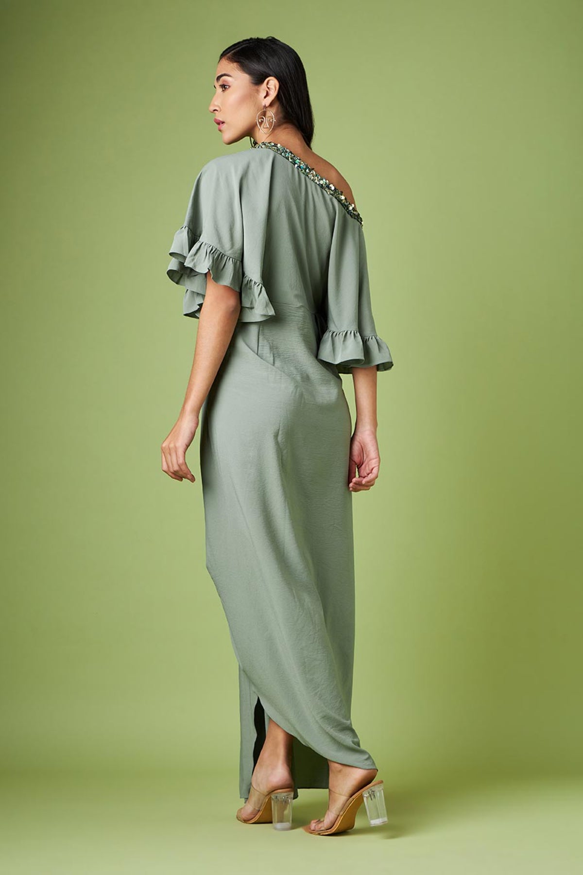 Drop Shoulder Drape Dress