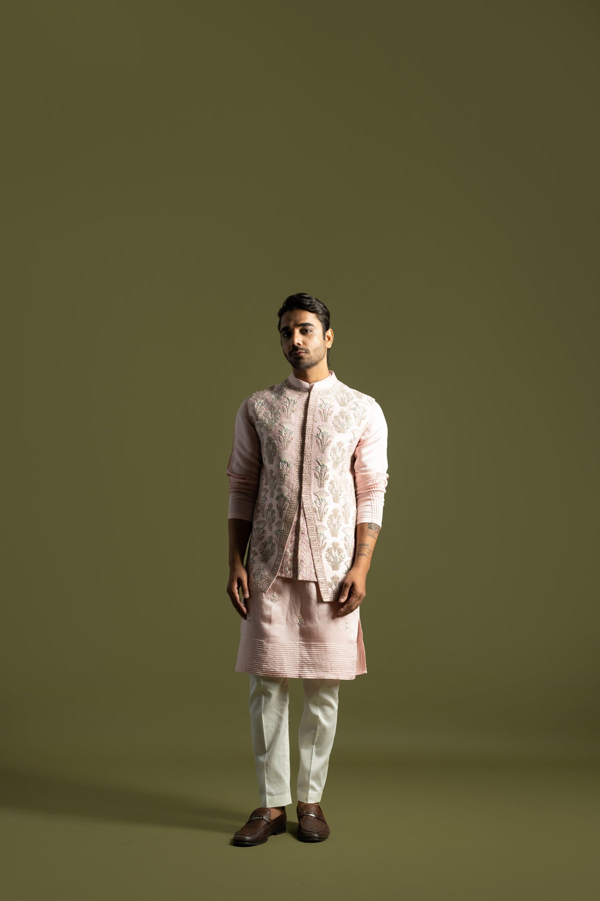 Sweet Pink Nehru Jacket