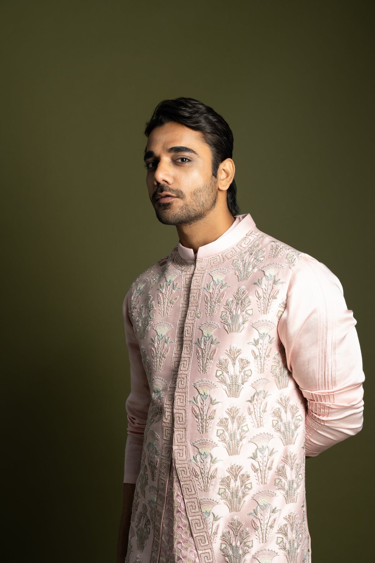 Sweet Pink Nehru Jacket