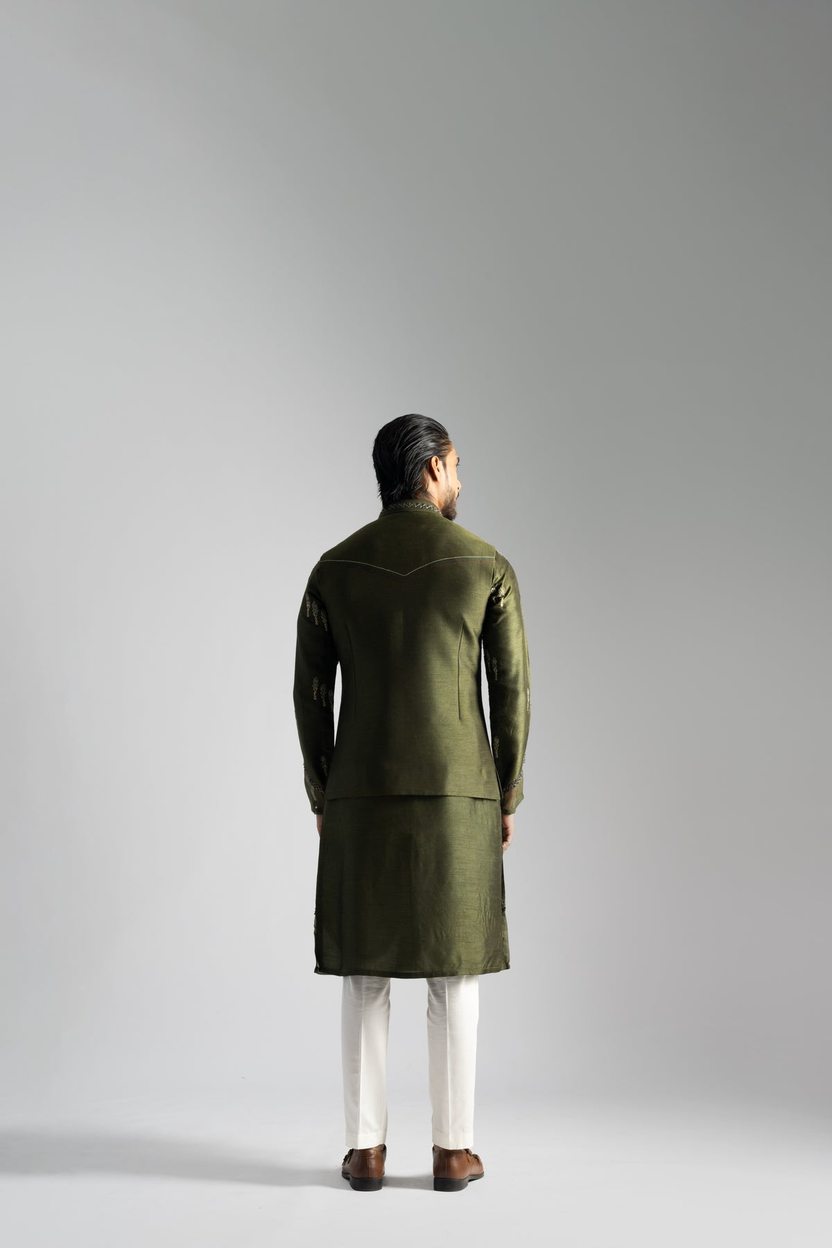 Olive Green Nehru Jacket