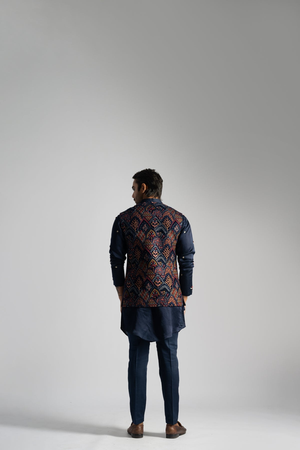 Navy Blue Nehru Jacket