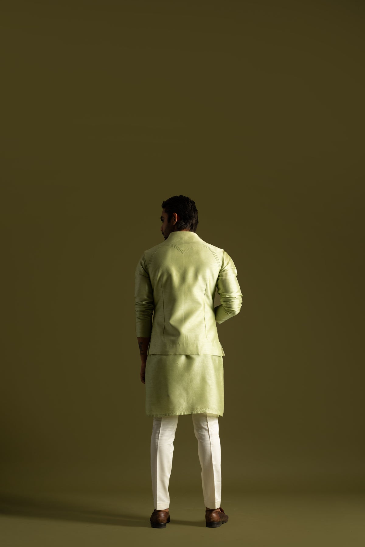 Pistachio Green Nehru Jacket