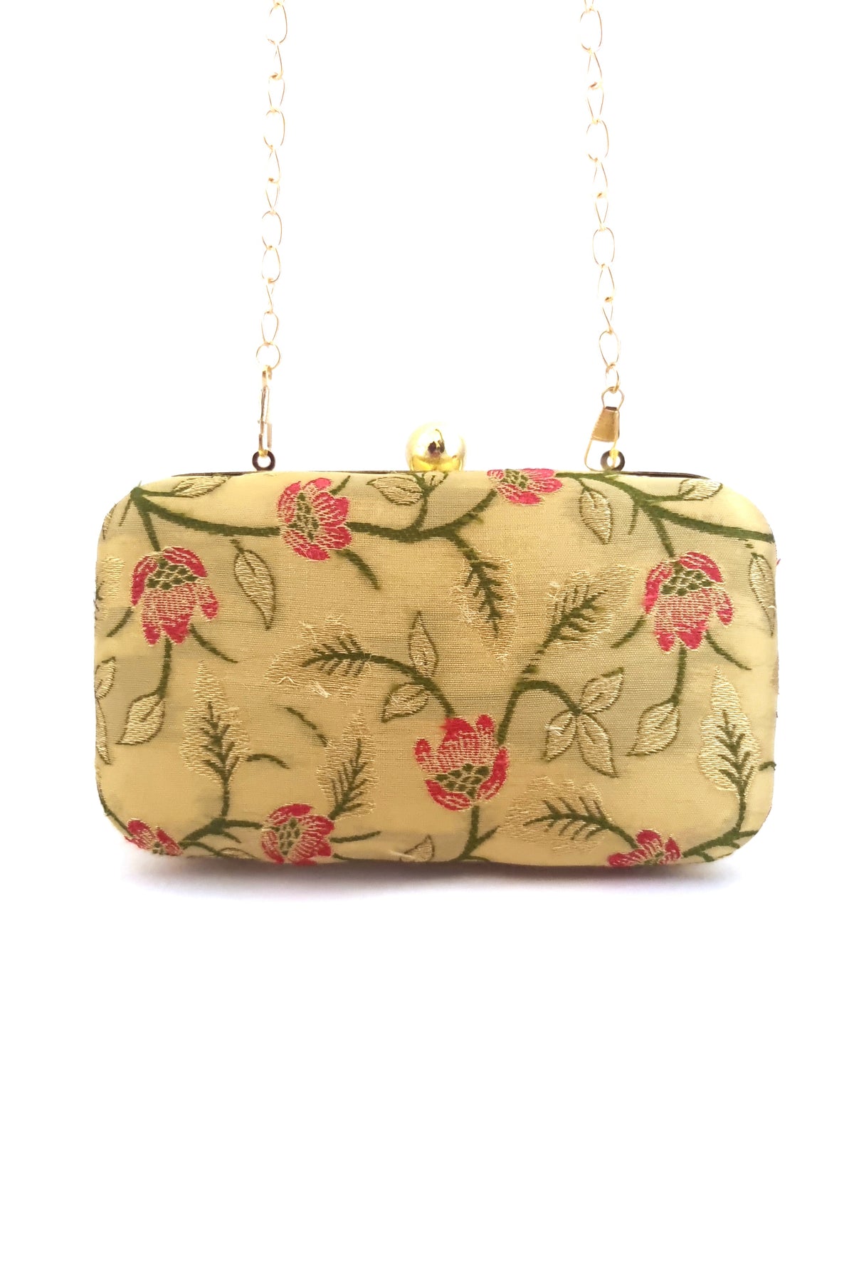 Majestic Floral Brocade Clutch