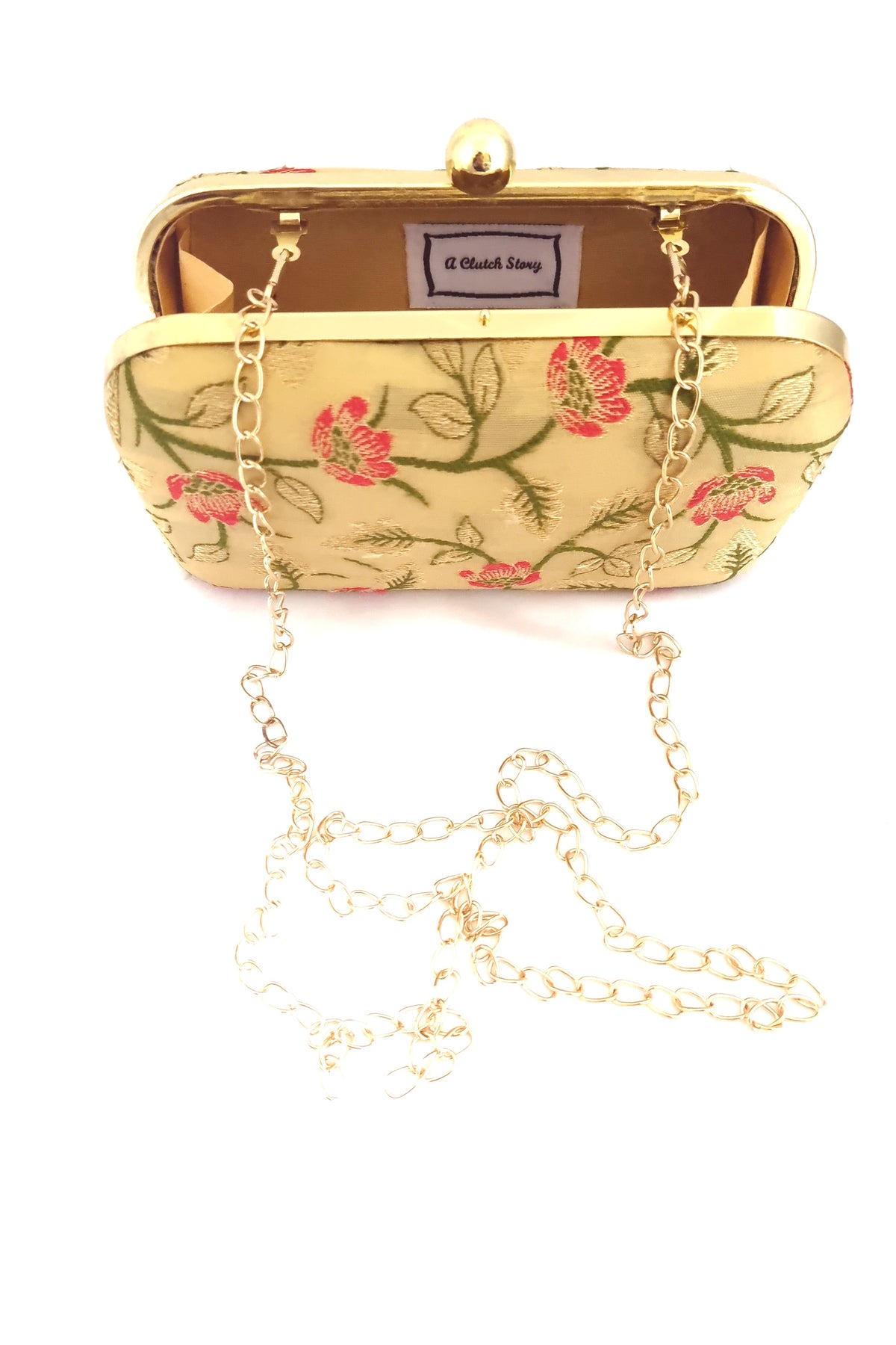 Majestic Floral Brocade Clutch