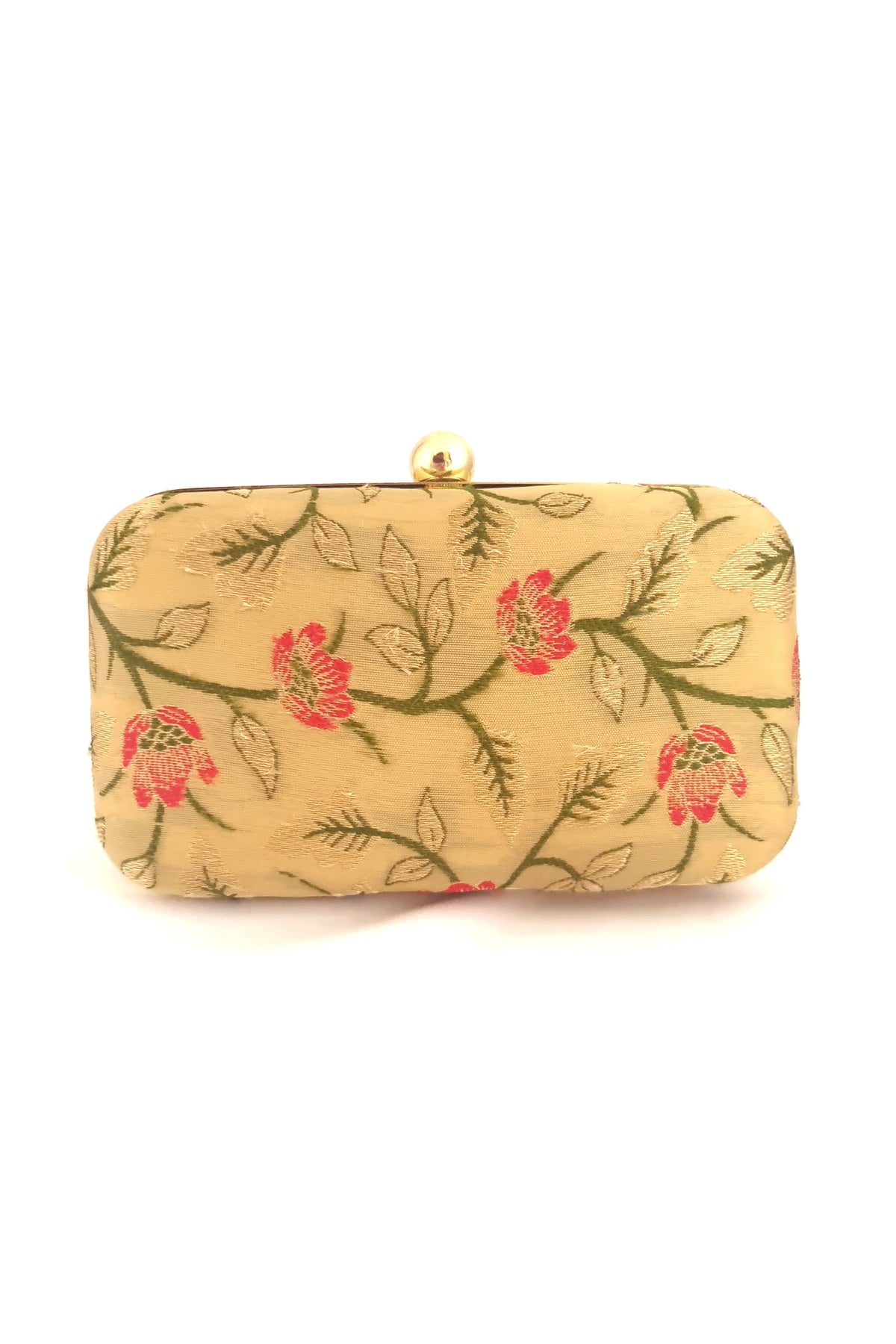 Majestic Floral Brocade Clutch