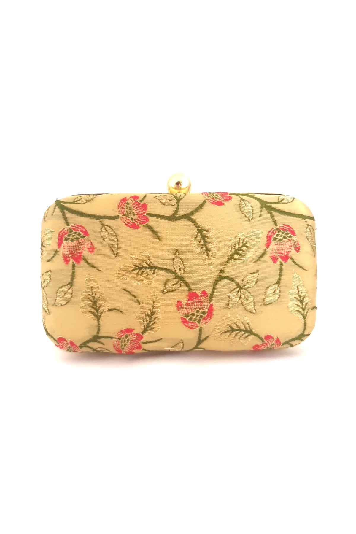 Majestic Floral Brocade Clutch