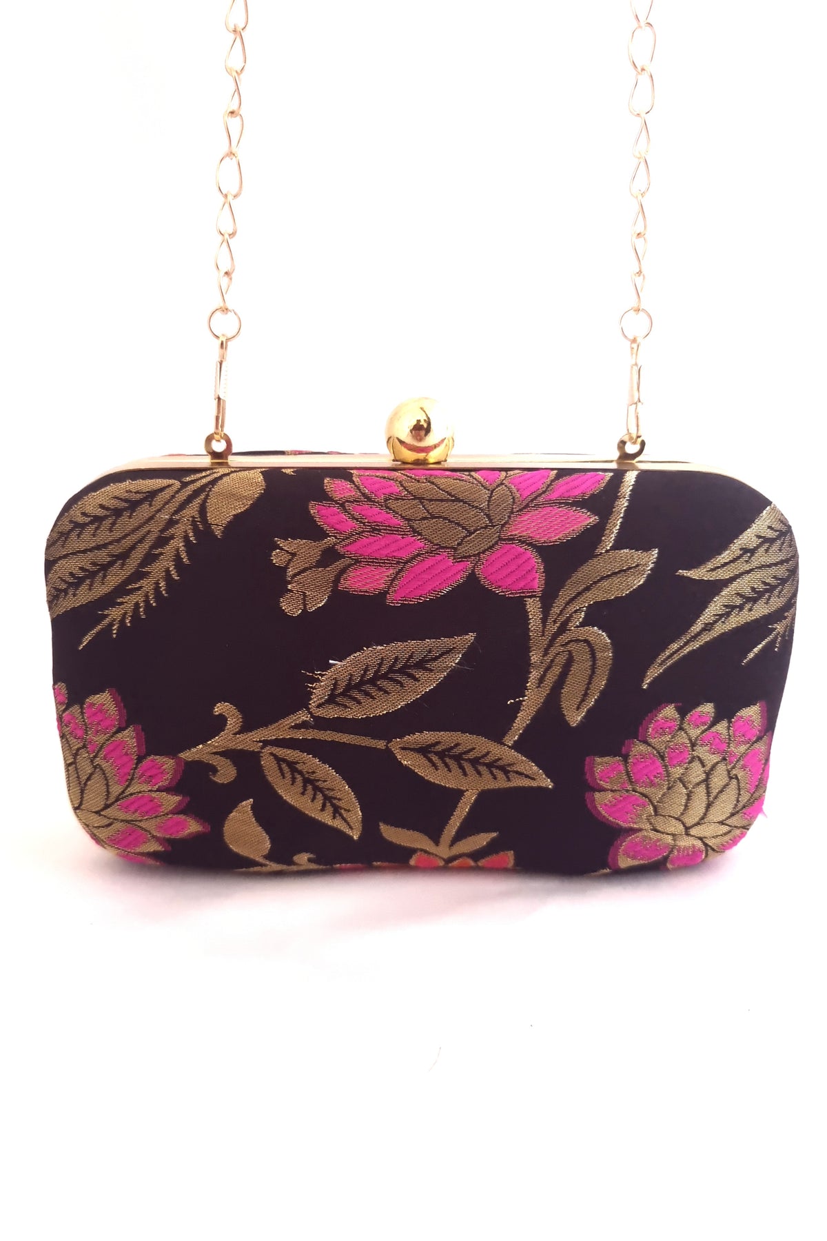 Monarch Floral Brocade Clutch