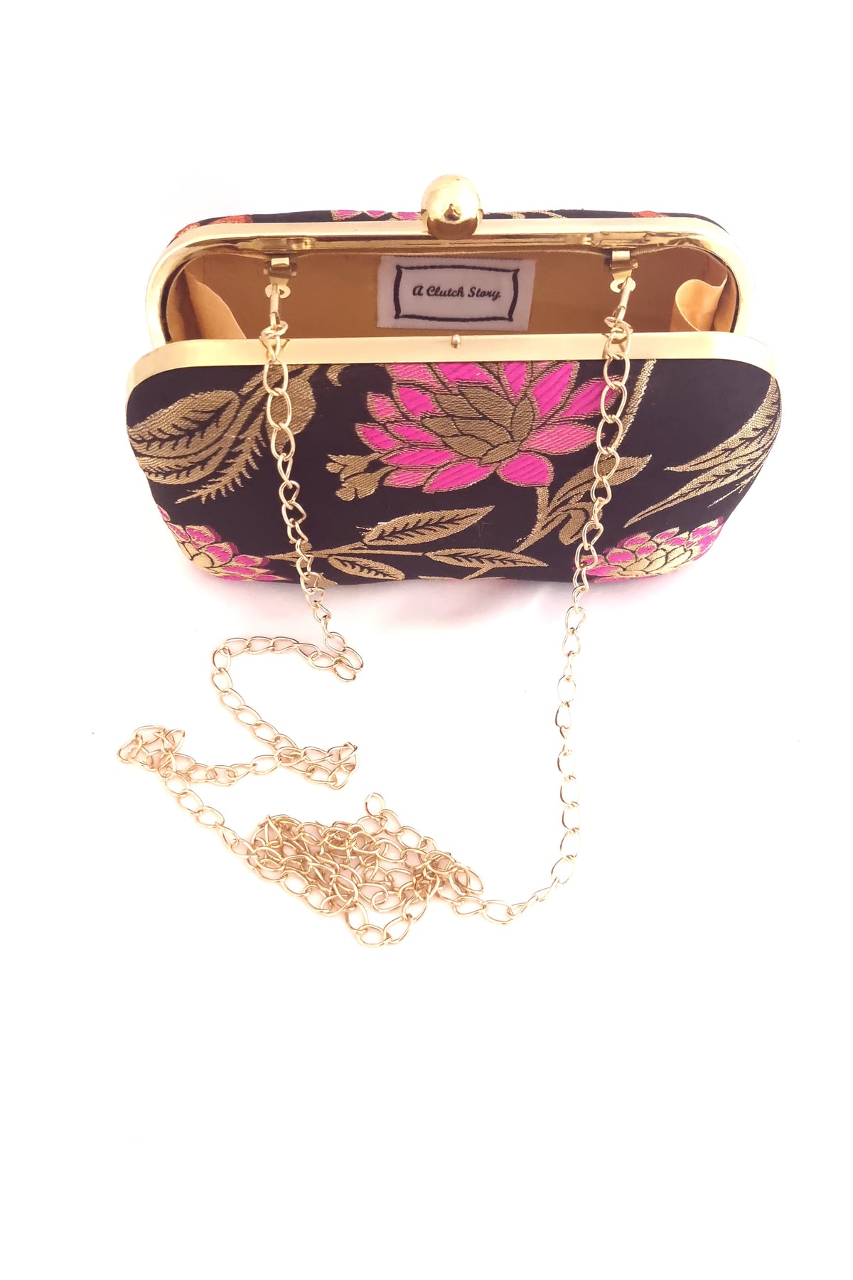 Monarch Floral Brocade Clutch