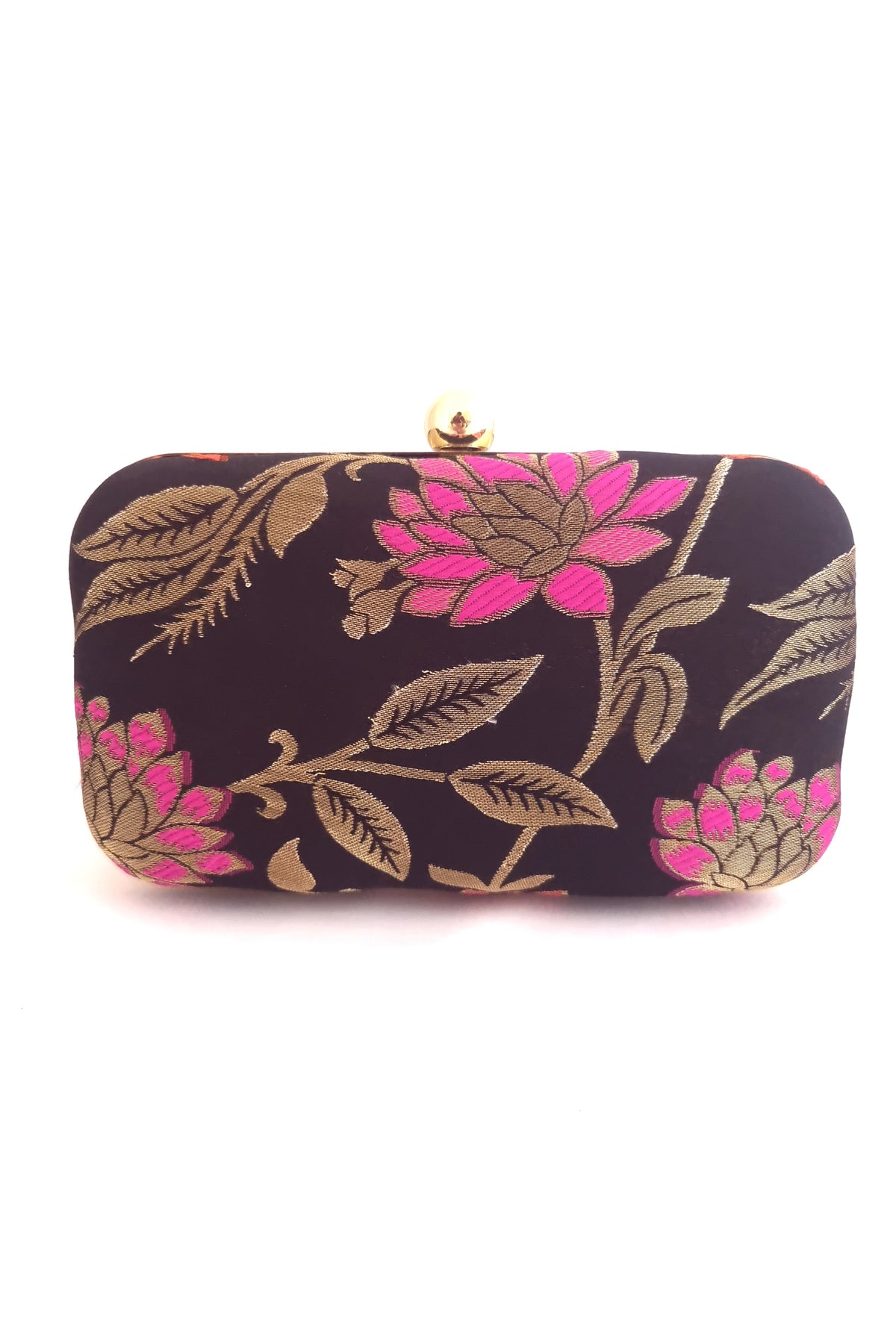 Monarch Floral Brocade Clutch