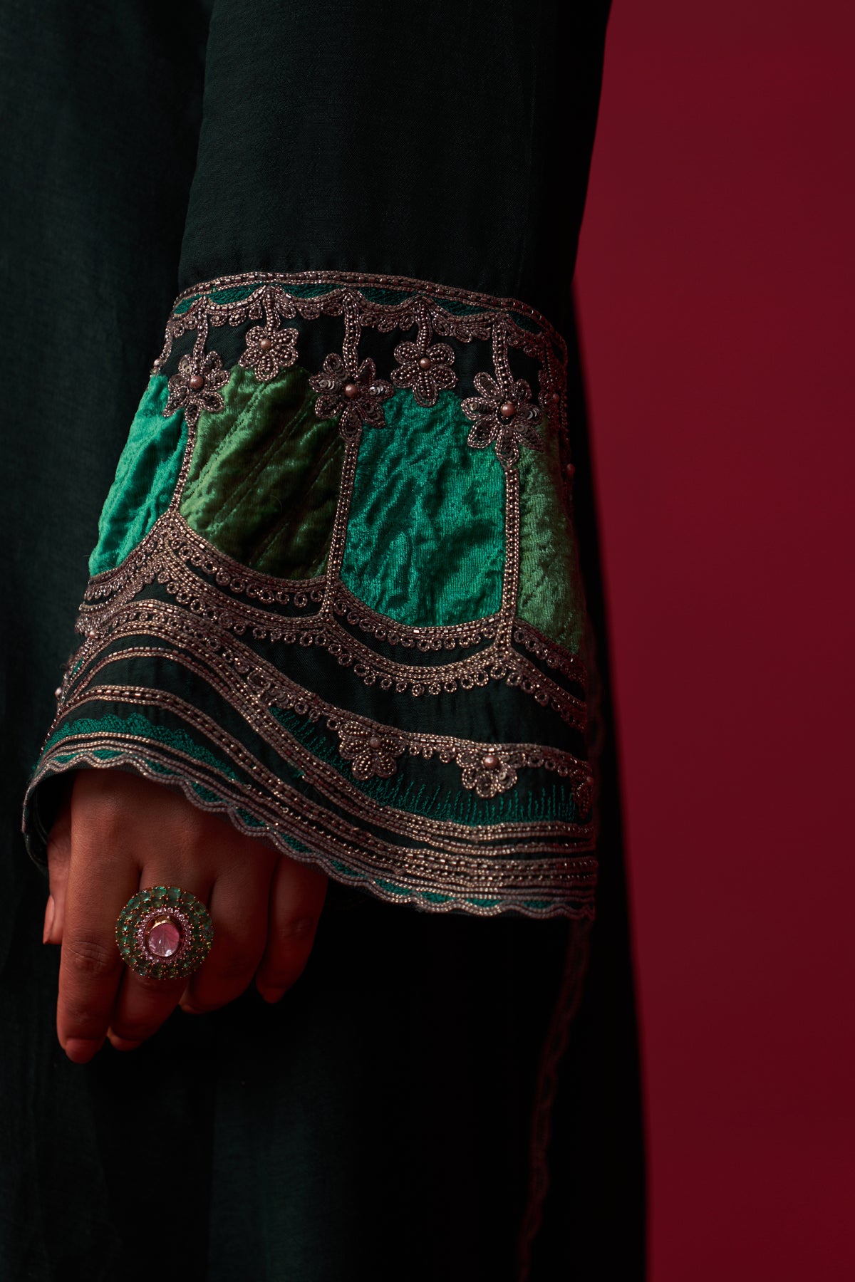 Green Natures Bounty Sharara Set