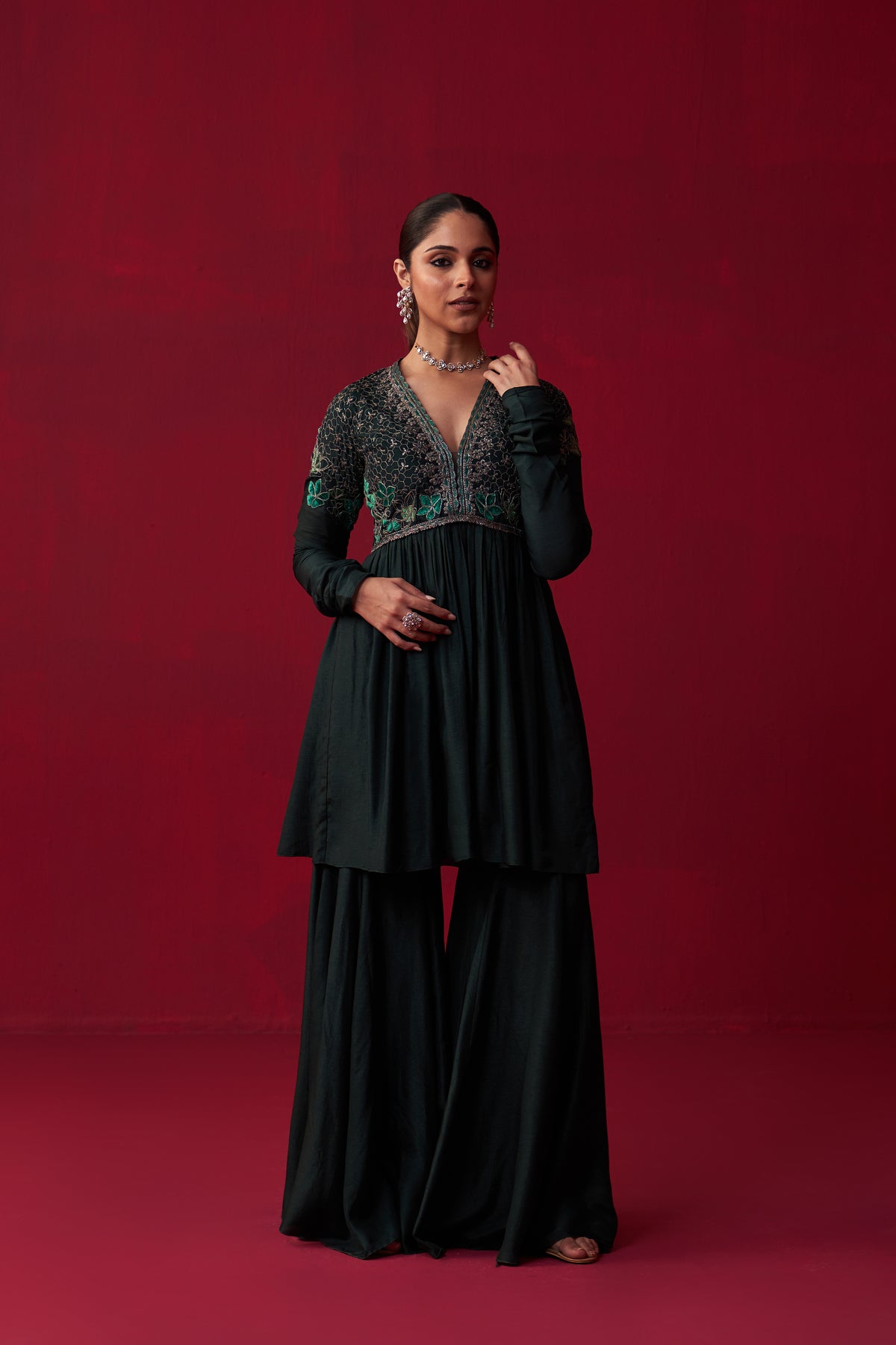 Green Natures Bounty Sharara Set